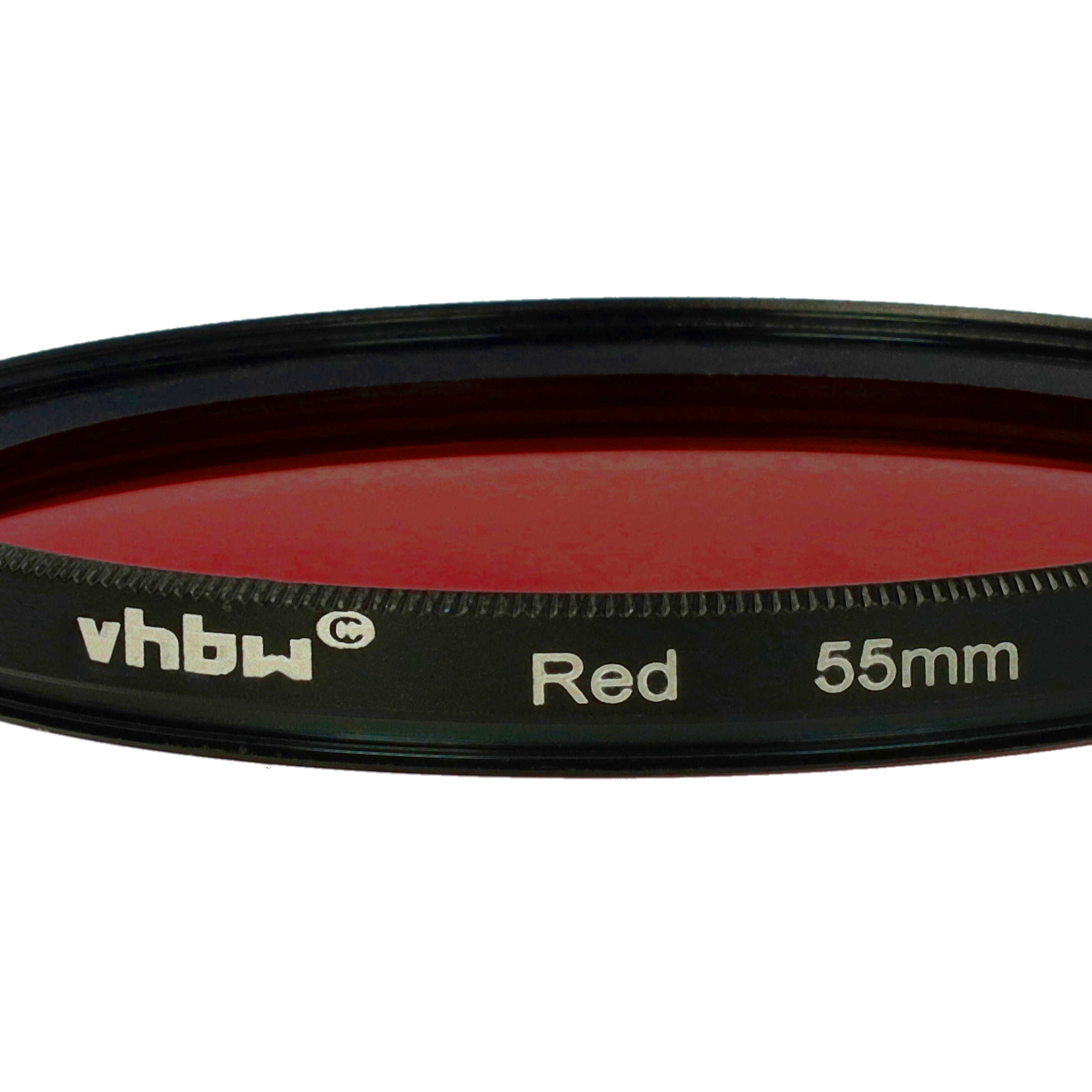 Filtre de couleur rouge pour objectifs d'appareils photo de 55 mm - Filtre rouge