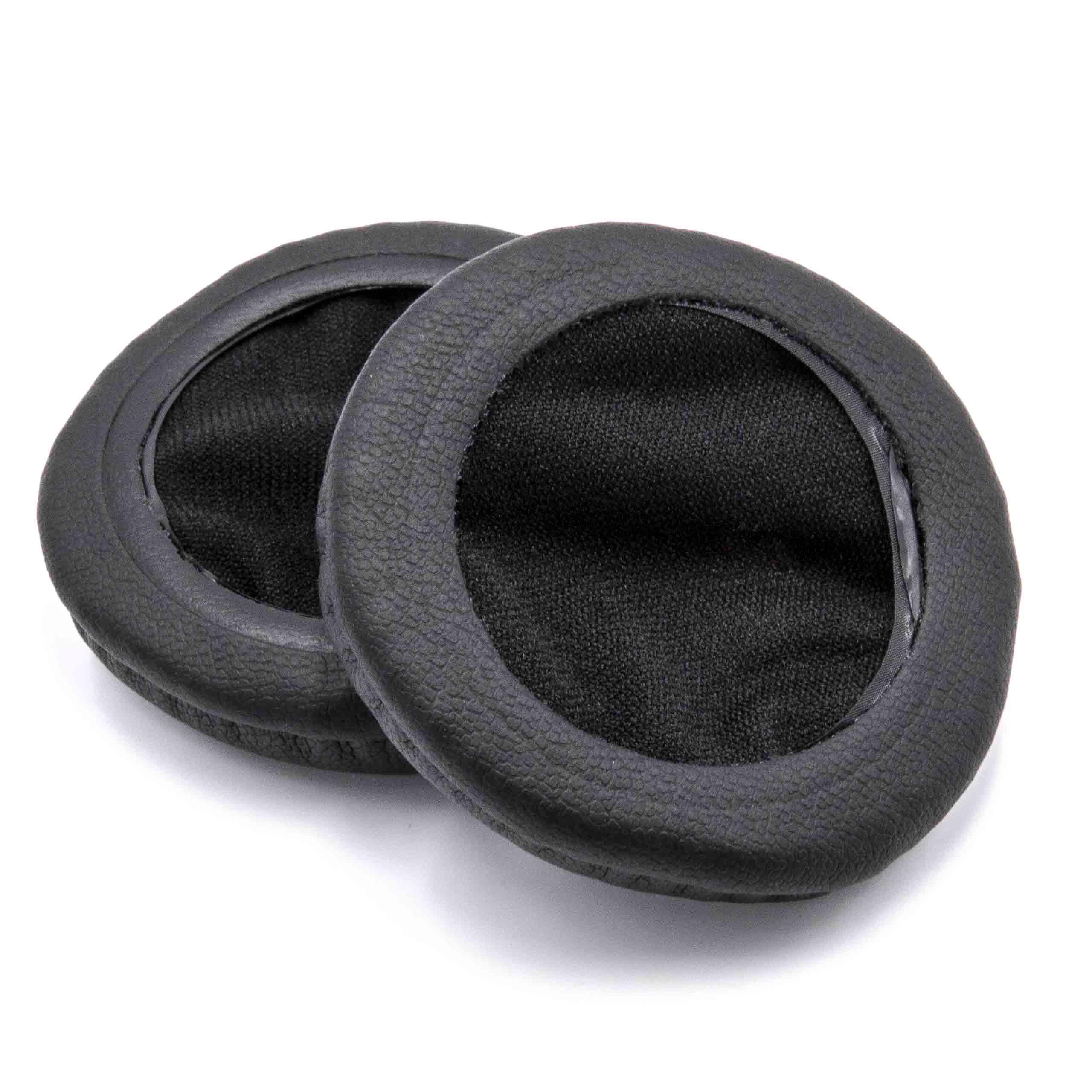 2x Coussinets d'oreille 5,5cm pour casque - polyuréthane noir