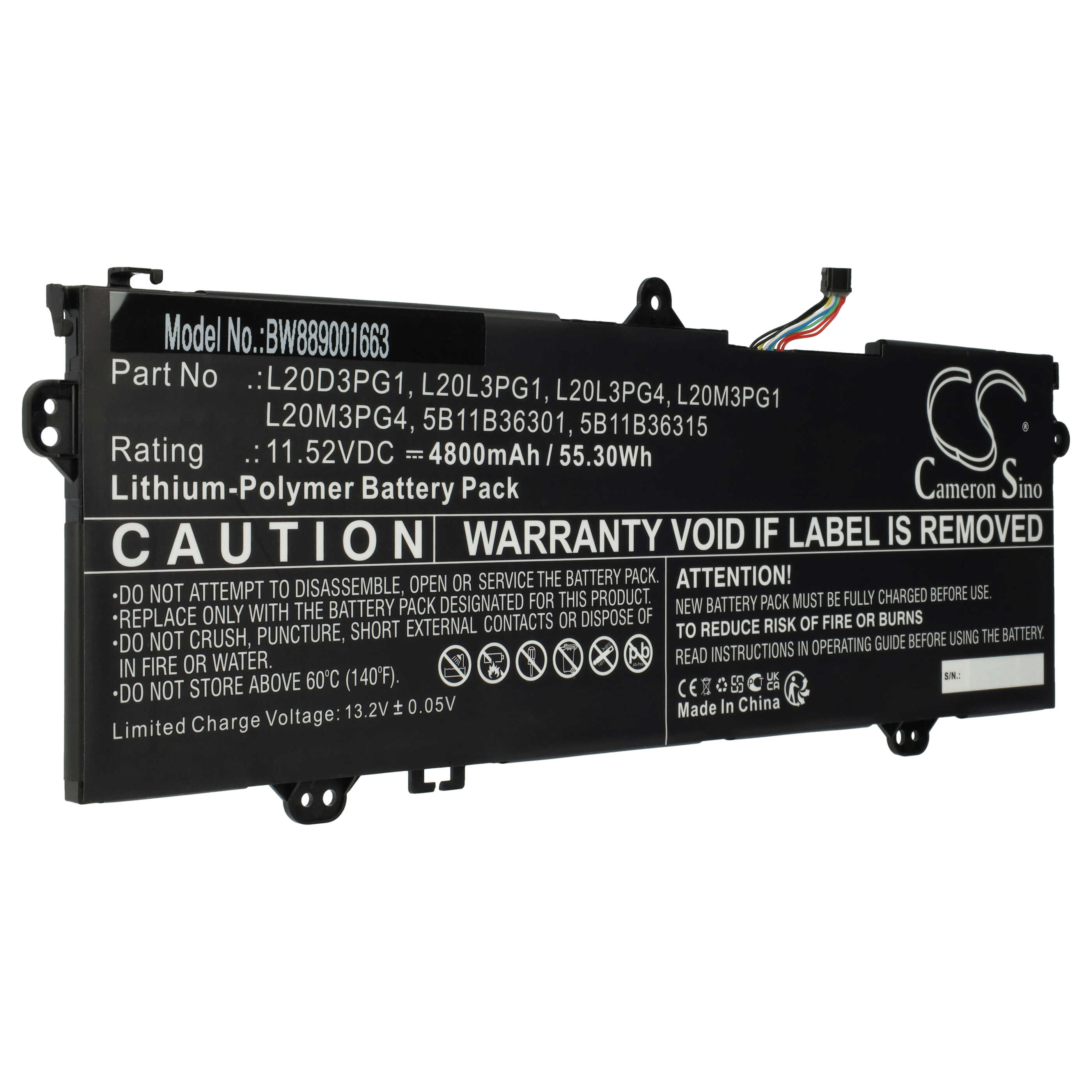 Akumulator do laptopa zamiennik Lenovo 5B11B36301, 5B11B36315, 5B11C87805, 5B11C87807 - 3850 mAh 15,44 V LiPo