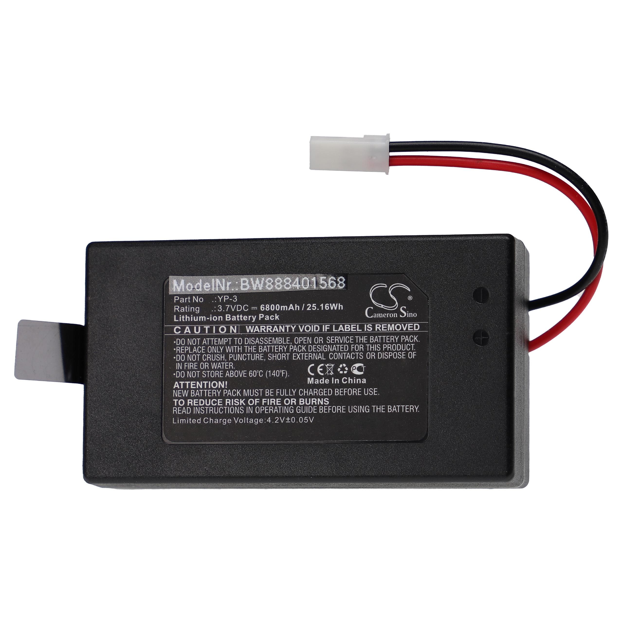 Model Making Device Battery Replacement for Yuneec YP-3 - 6800mAh 3.7V Li-Ion