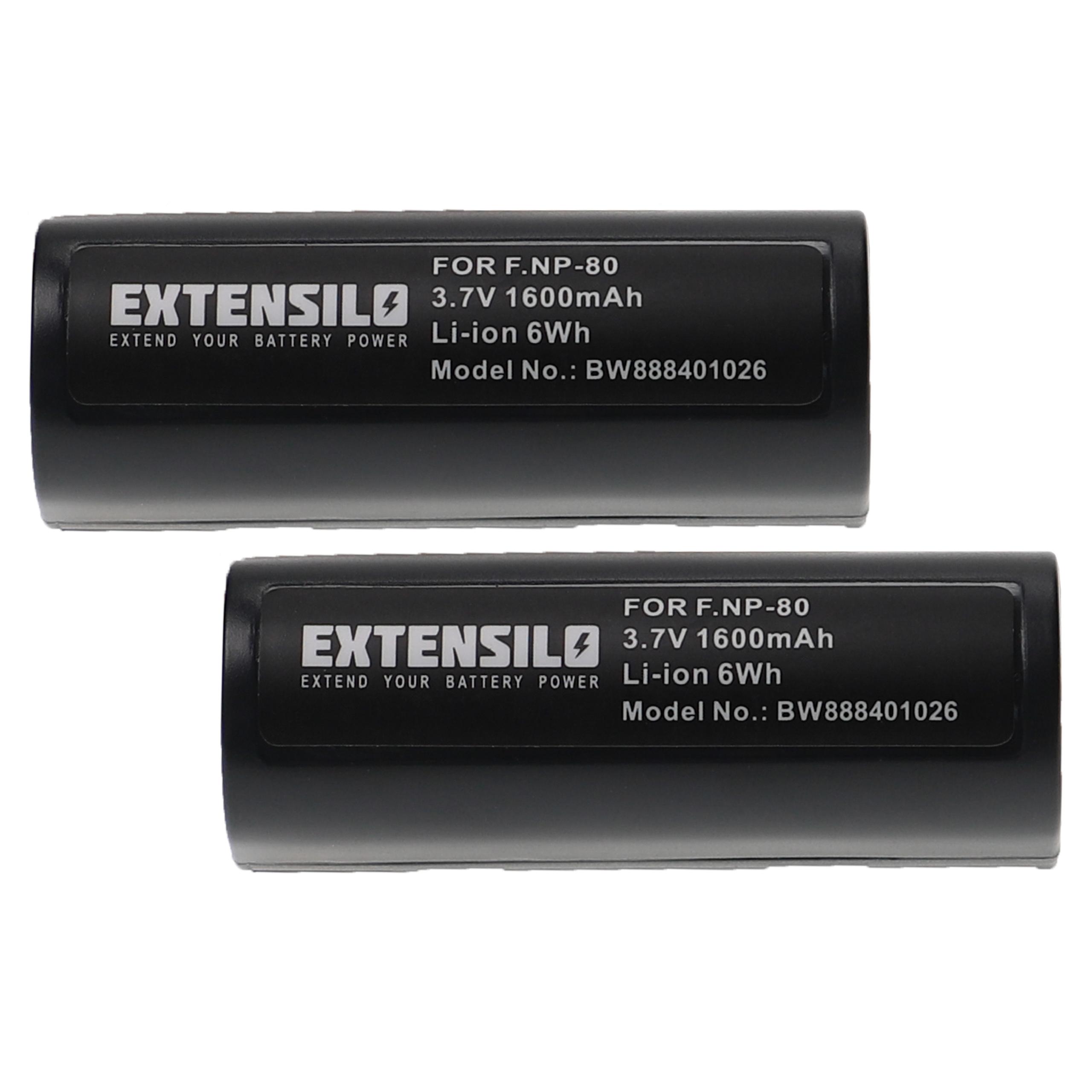 2x Battery replaces Epson EU-85, EPALB1, B32B818233, B32B818232 - 1600mAh, 3.7V, Li-Ion