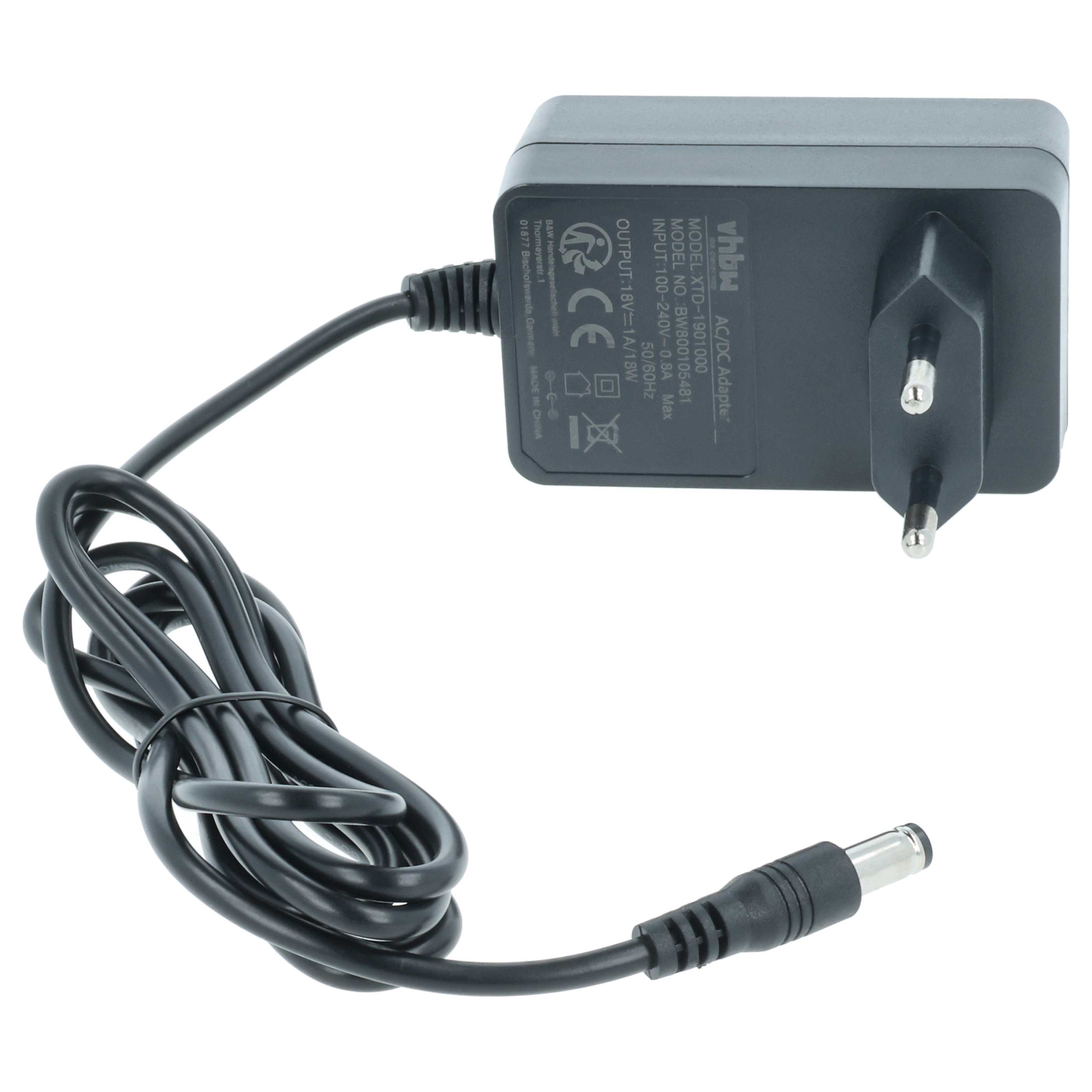 Netzteil als Ersatz für Logitech 830-000070, 090453-12, 534-000245 für Logitech Soundbox, 18 V, 1,0 A