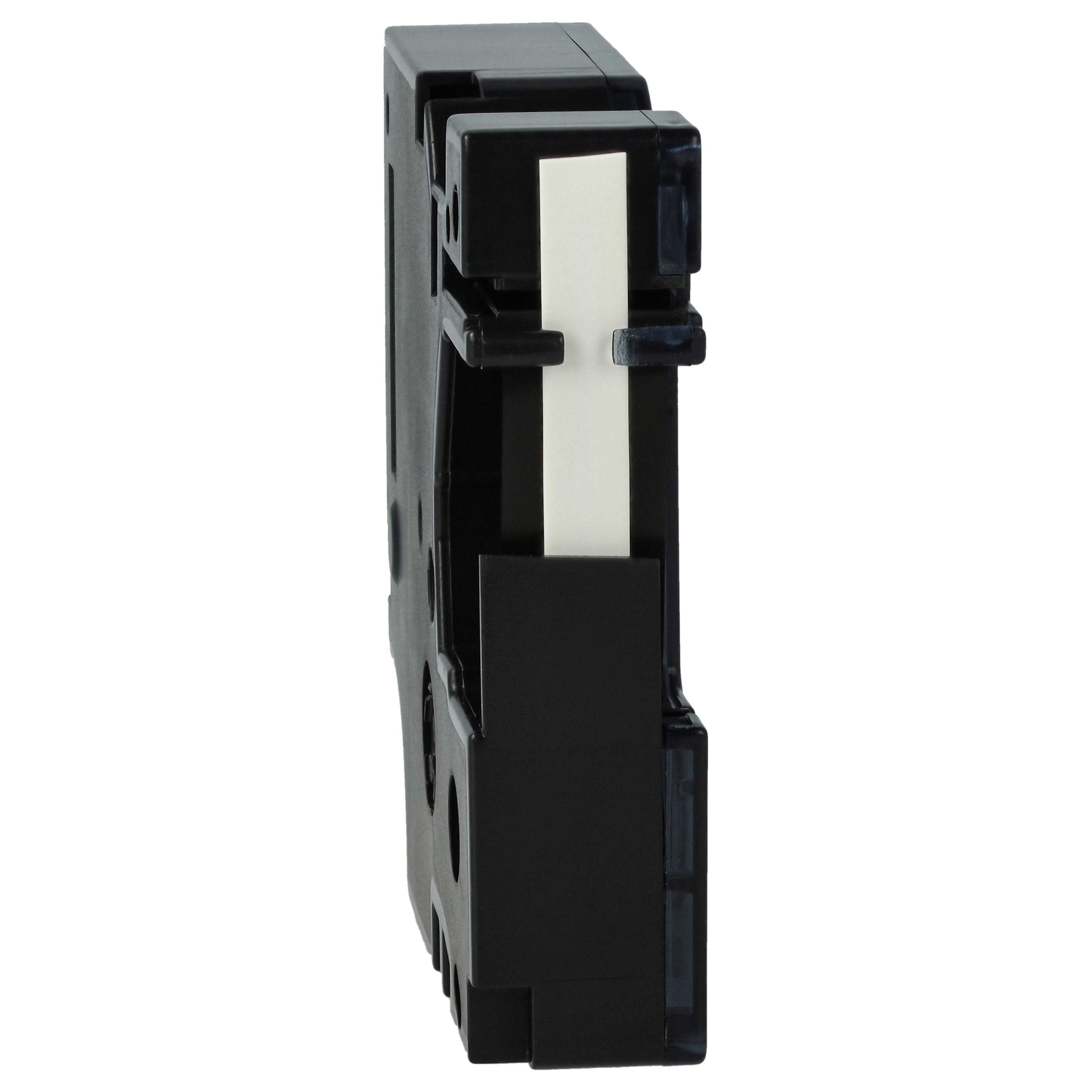 Cassette à ruban remplace Dymo 18051 - lettrage Noir ruban Blanc, thermorétractable, 6 mm