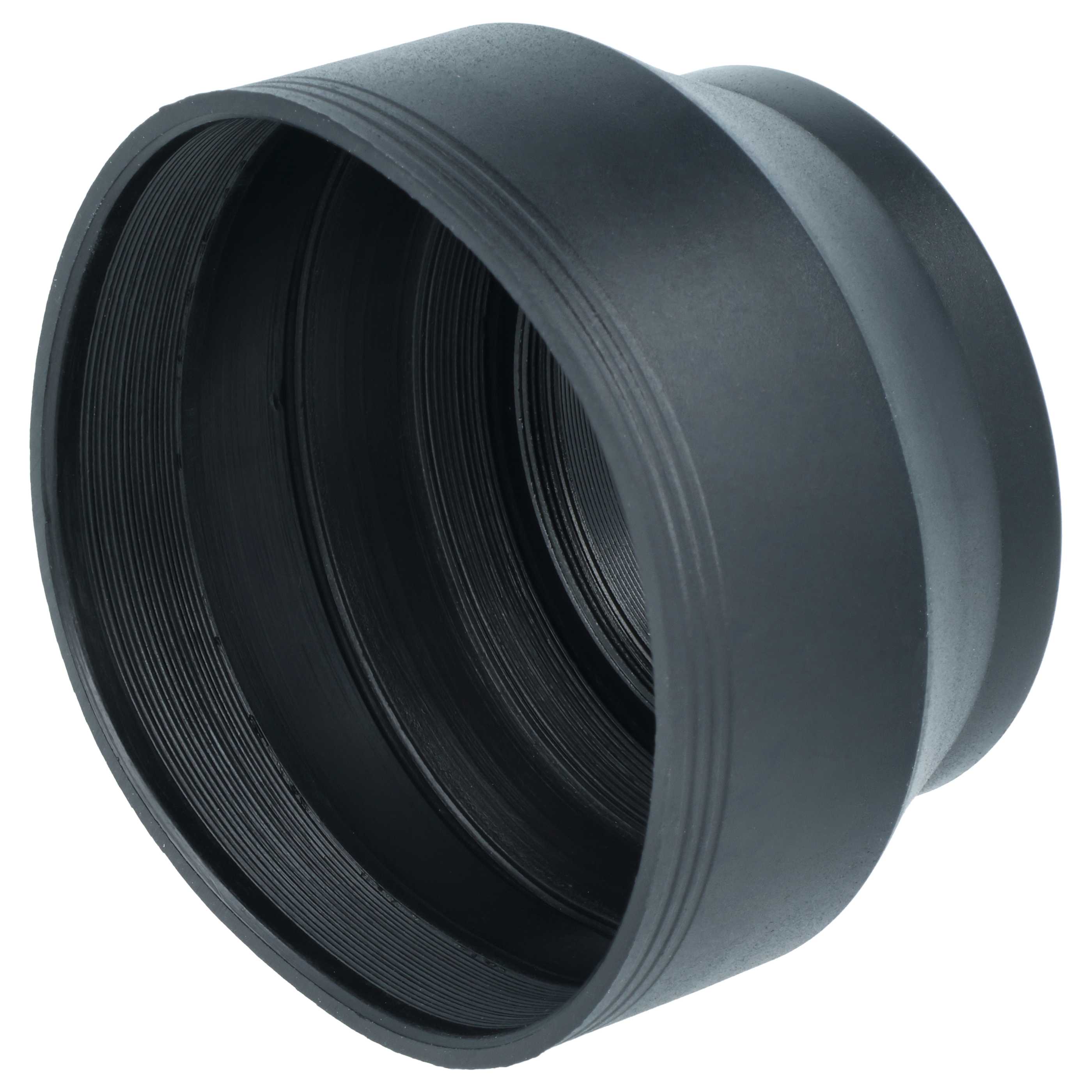 Lens Hood suitable for Fujifilm, Leica, Pentax, Panasonic Camera with 49 mm Diameter etc., rubber, black