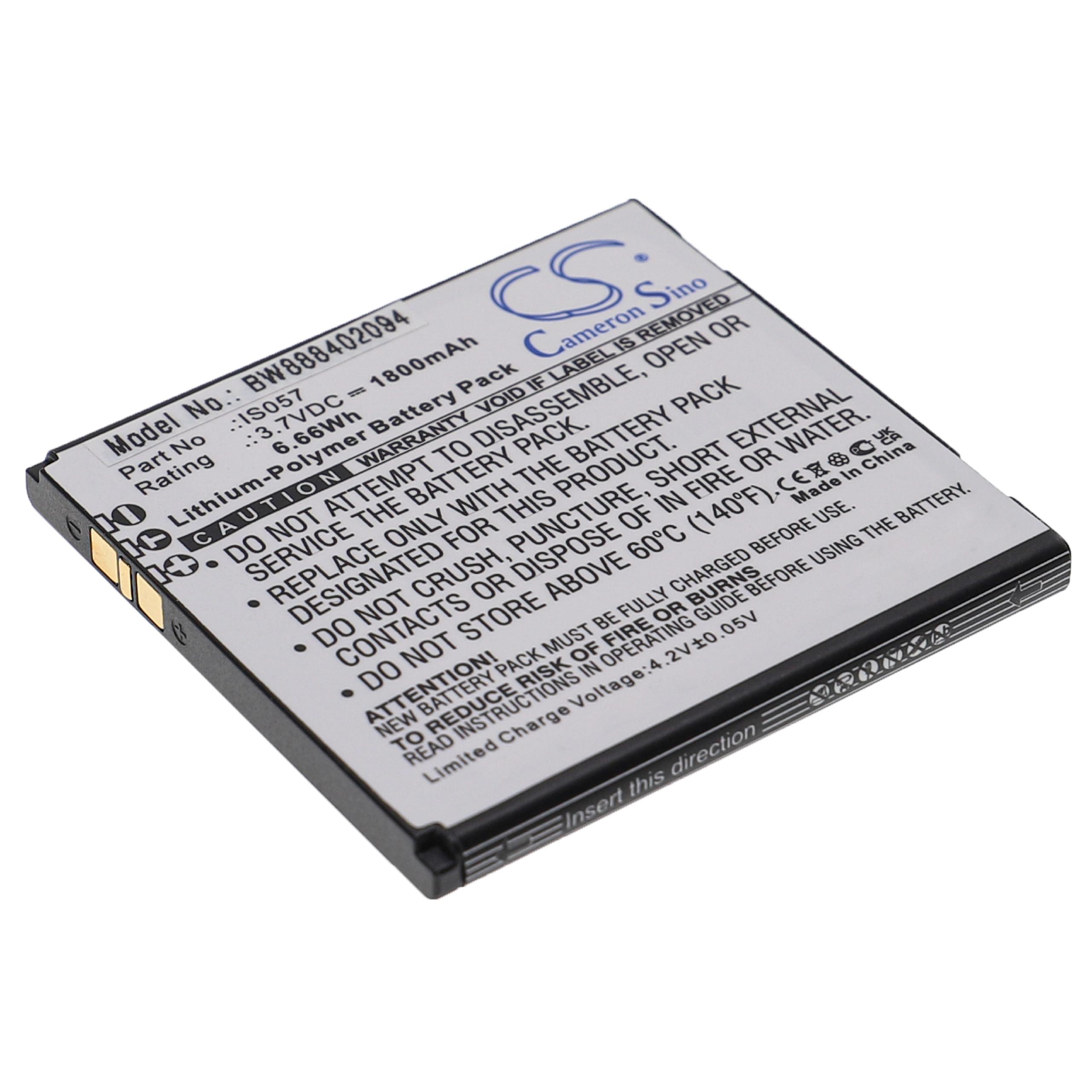 Batterie remplace Pax IS057 pour scanner de code-barre - 1800mAh 3,7V Li-polymère