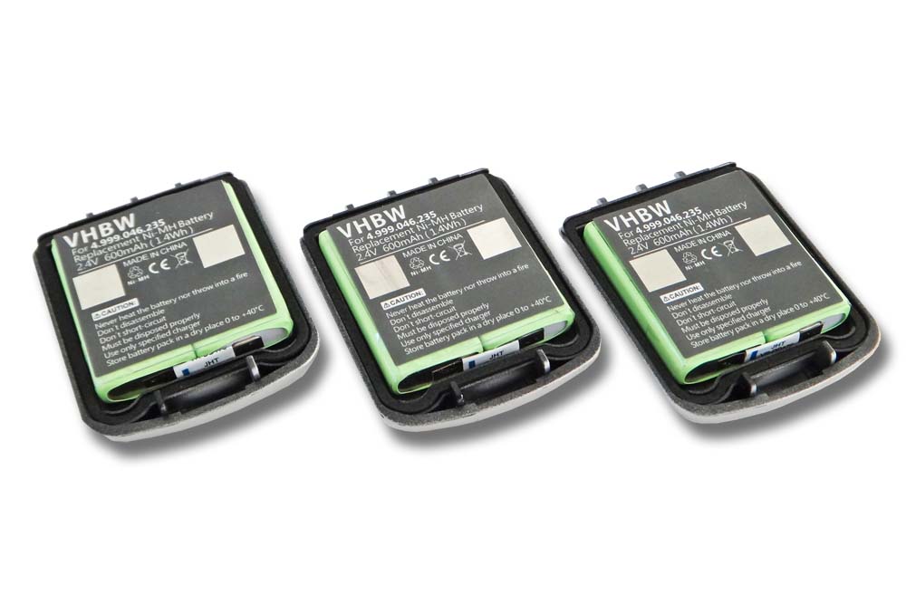 Batteries (3x pièces) remplace NTTQ49MAE6, 4999046235 pour téléphone - 600mAh 2,4V NiMH