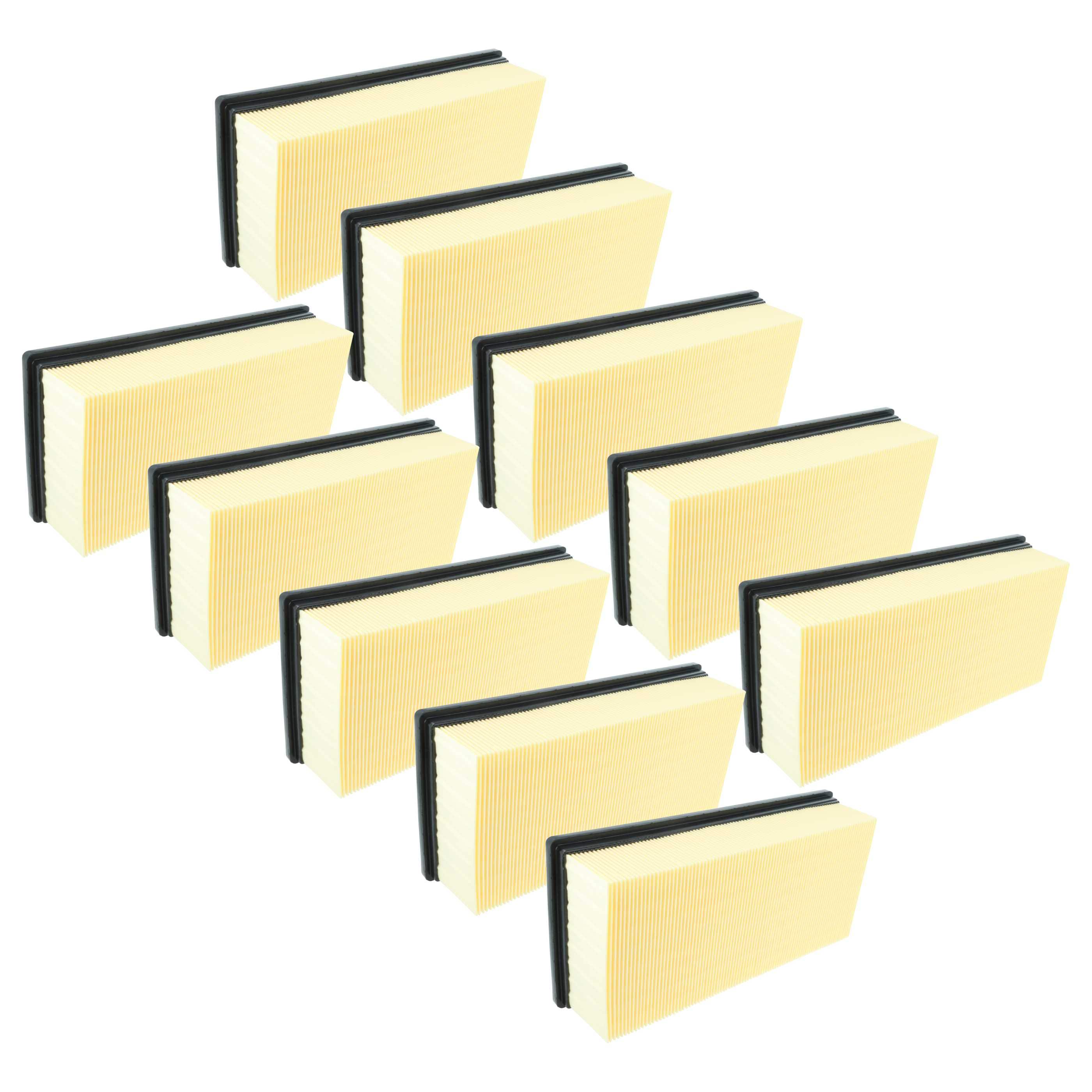 10x Filtro para aspiradora Kärcher IVC 60/12-1 Tact Ec, NT 65/2 Tact², NT 75/2 Tact² Me