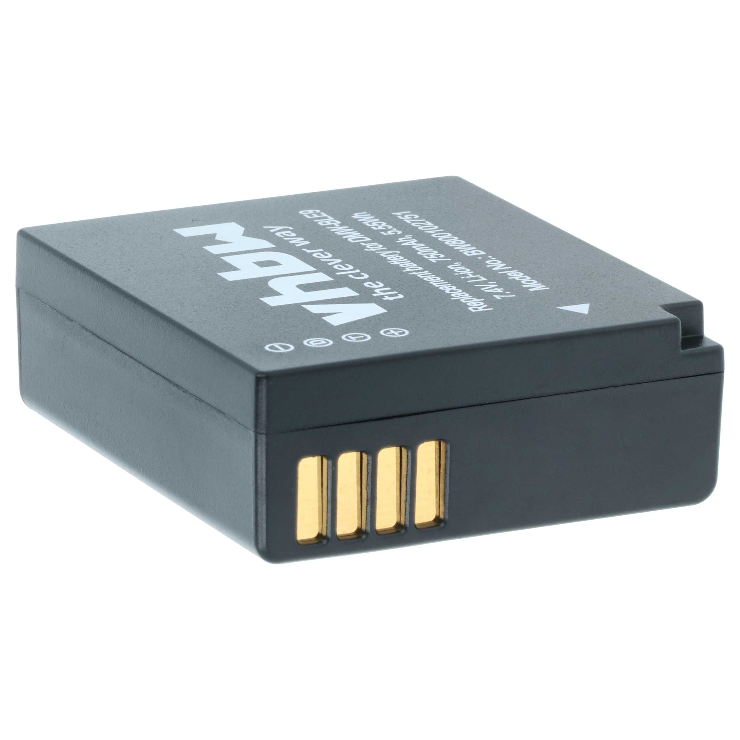 Batteria sostituisce Leica BP-DC15 per fotocamera - 750mAh 7,2V Li-Ion