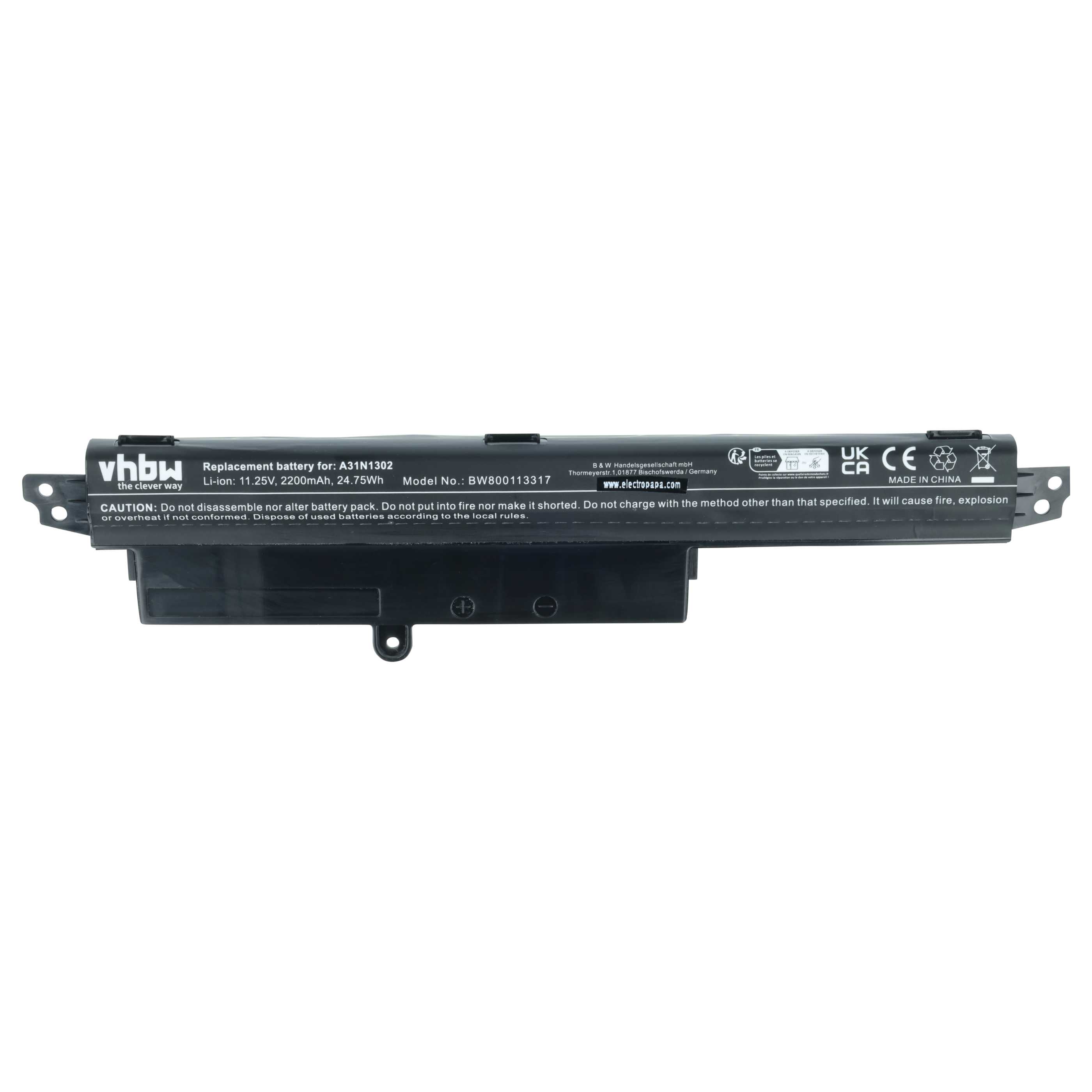 Akumulator do laptopa zamiennik Asus 1566-6868, 0B110-00240100E, A31LM9H - 2200 mAh 11,25 V Li-Ion, czarny