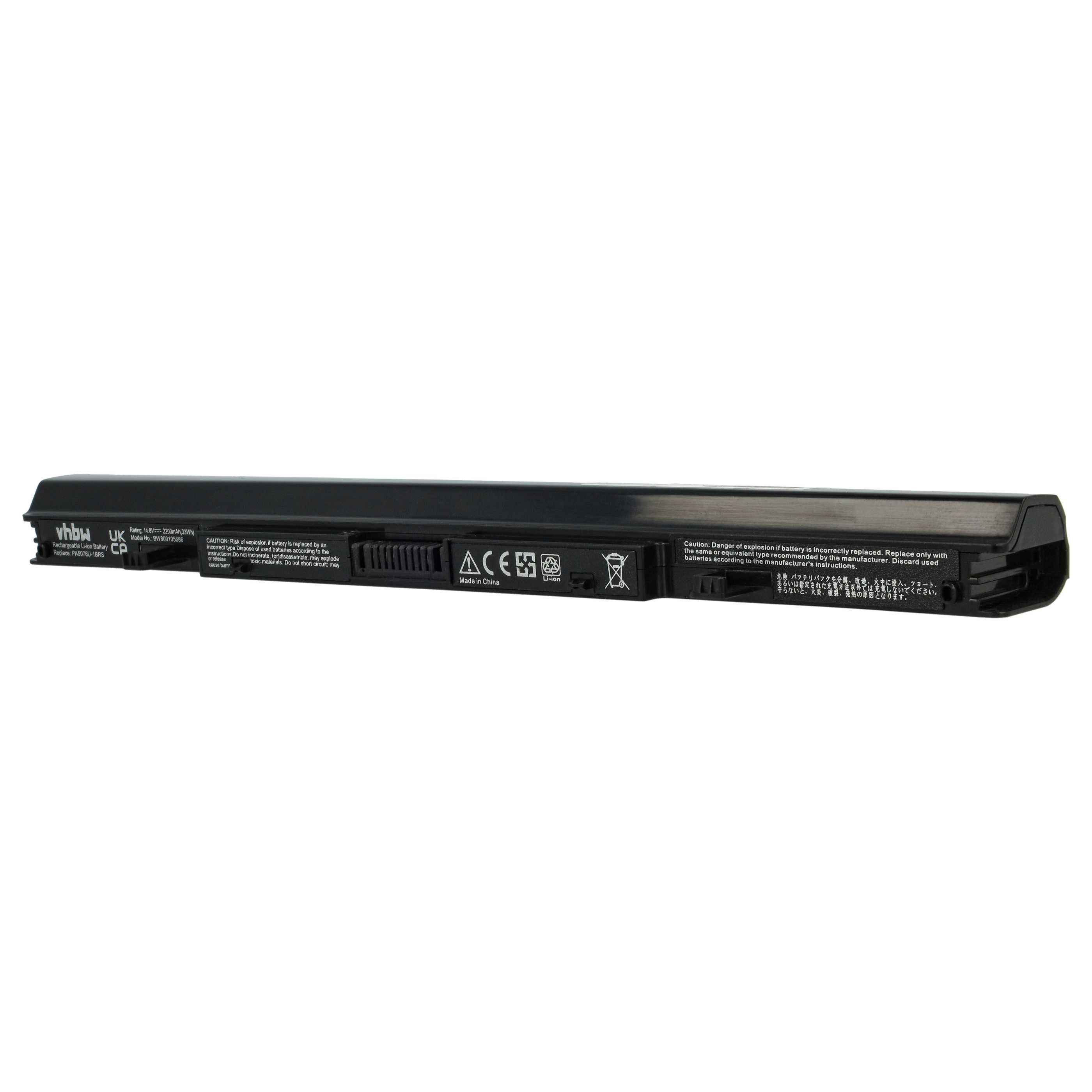 Akumulator do laptopa zamiennik Toshiba PA5076U-1BRS, PA5076R-1BRS - 2200 mAh 14,8 V Li-Ion, czarny