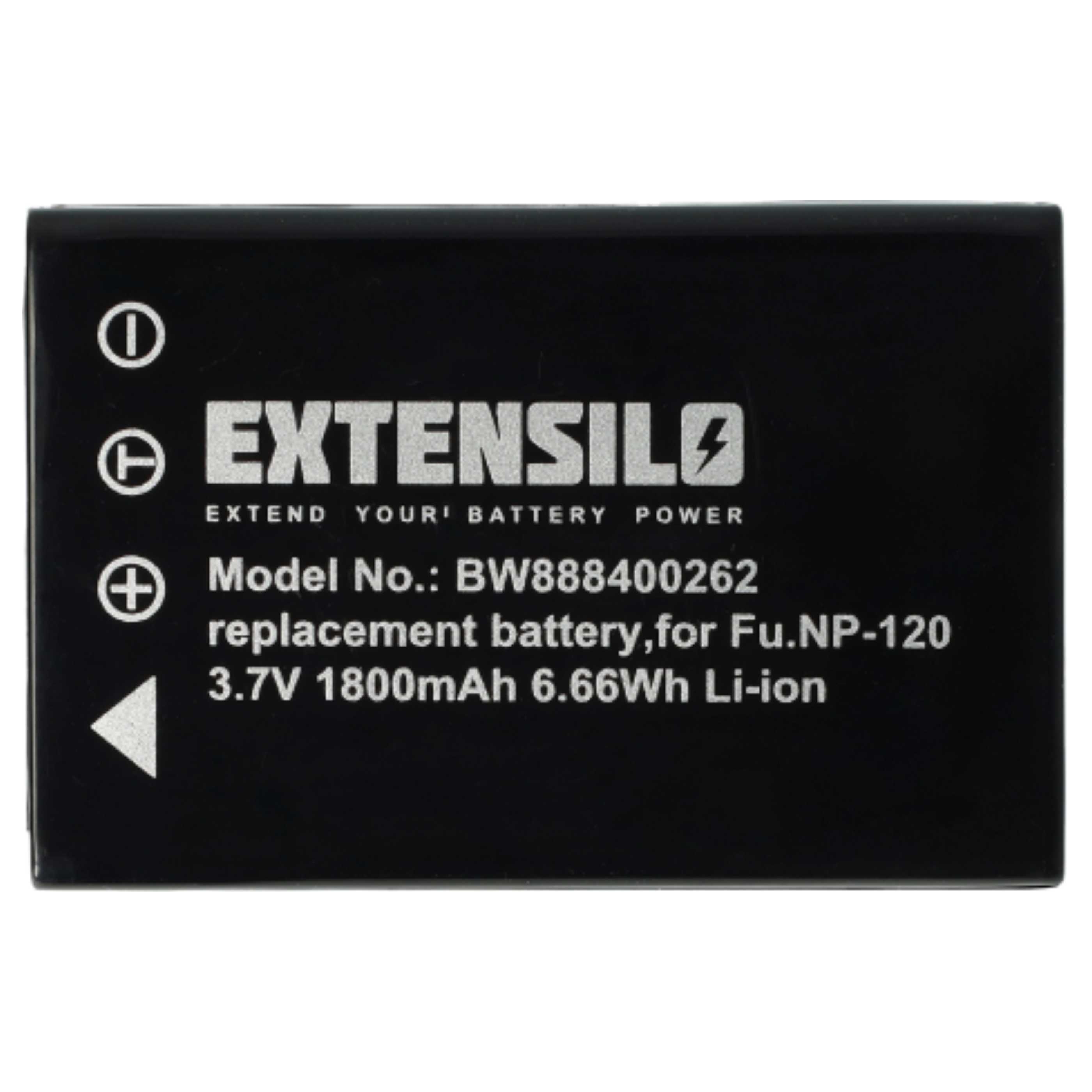3x Battery replaces Aiptek ZPT-PM18 - 1800mAh, 3.7V, Li-Ion
