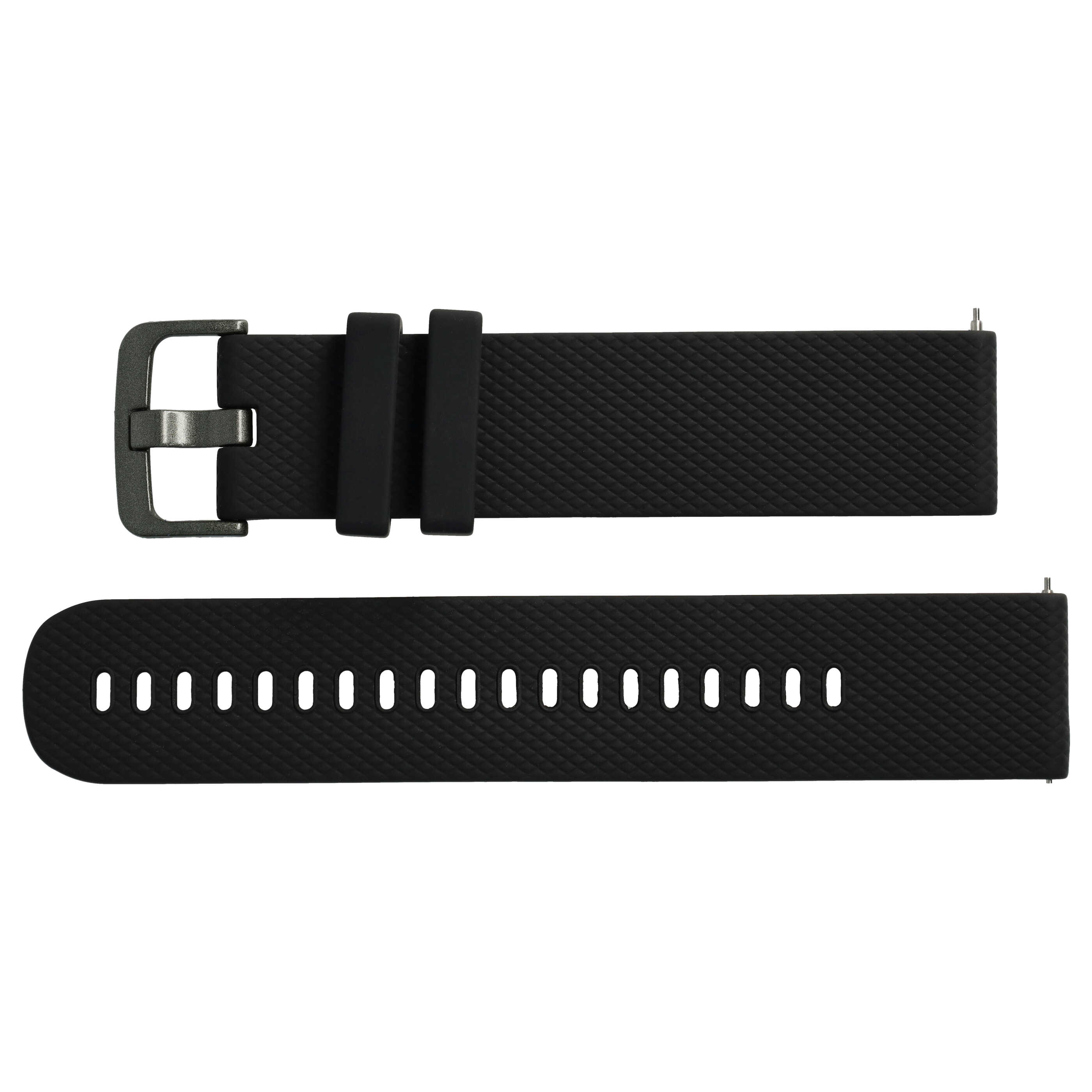 Pasek L do smartwatch Samsung Galaxy Watch - obwód nadgarstka do 270 mm , silikon, czarny