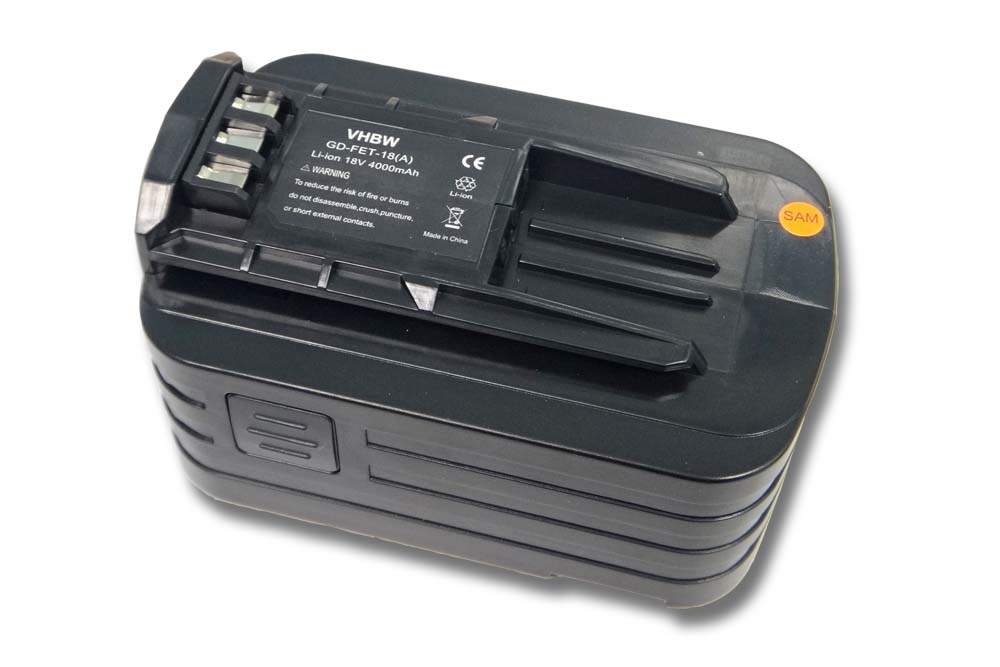 Batterie remplace Festo / Festool BPC 18 Li, 499849, 498343 pour outil électrique - 4000 mAh, 18 V, Li-ion