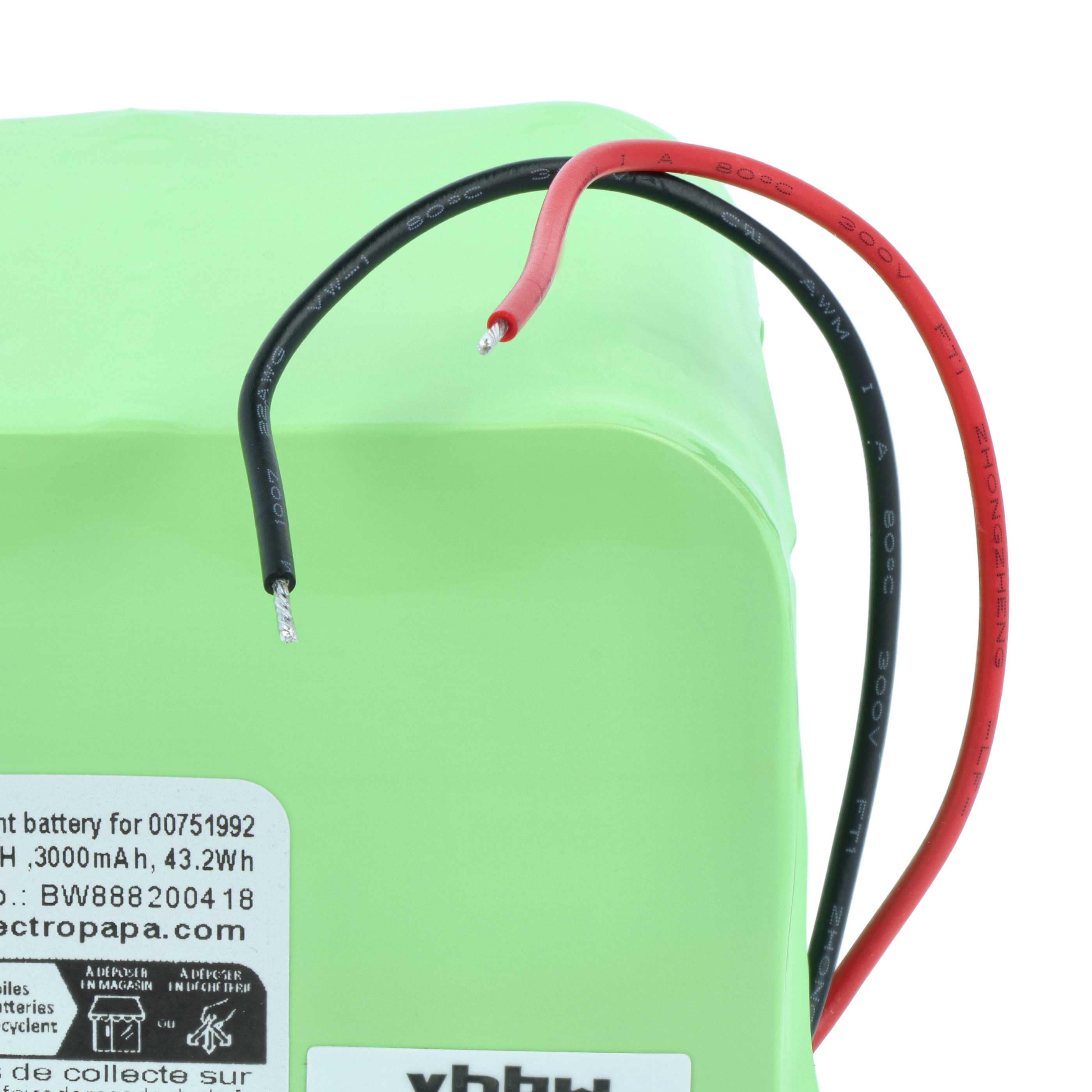 Akku als Ersatz für Bosch GPRHC18SV007, GP180SCHSV12Y2H, FD8901, 00751992 für Bosch - 3000mAh 14,4V NiMH