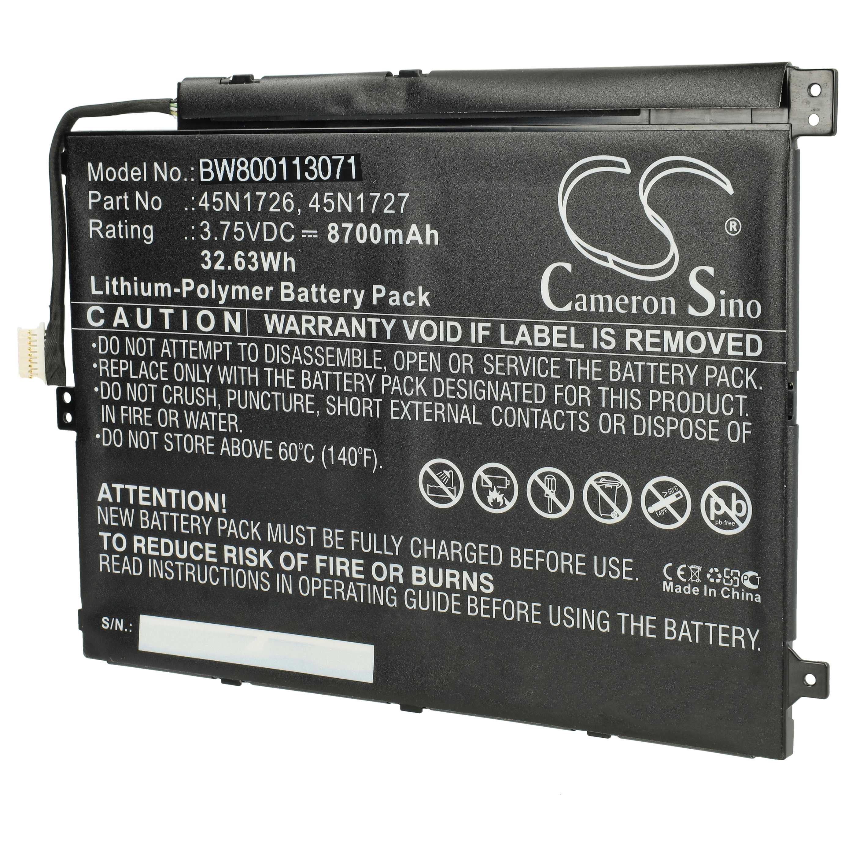 Akumulator do laptopa zamiennik Lenovo 1ICP4/82/114-2, 45N1726, 1ICP4/83/113 - 8700 mAh 3,75 V LiPo, czarny