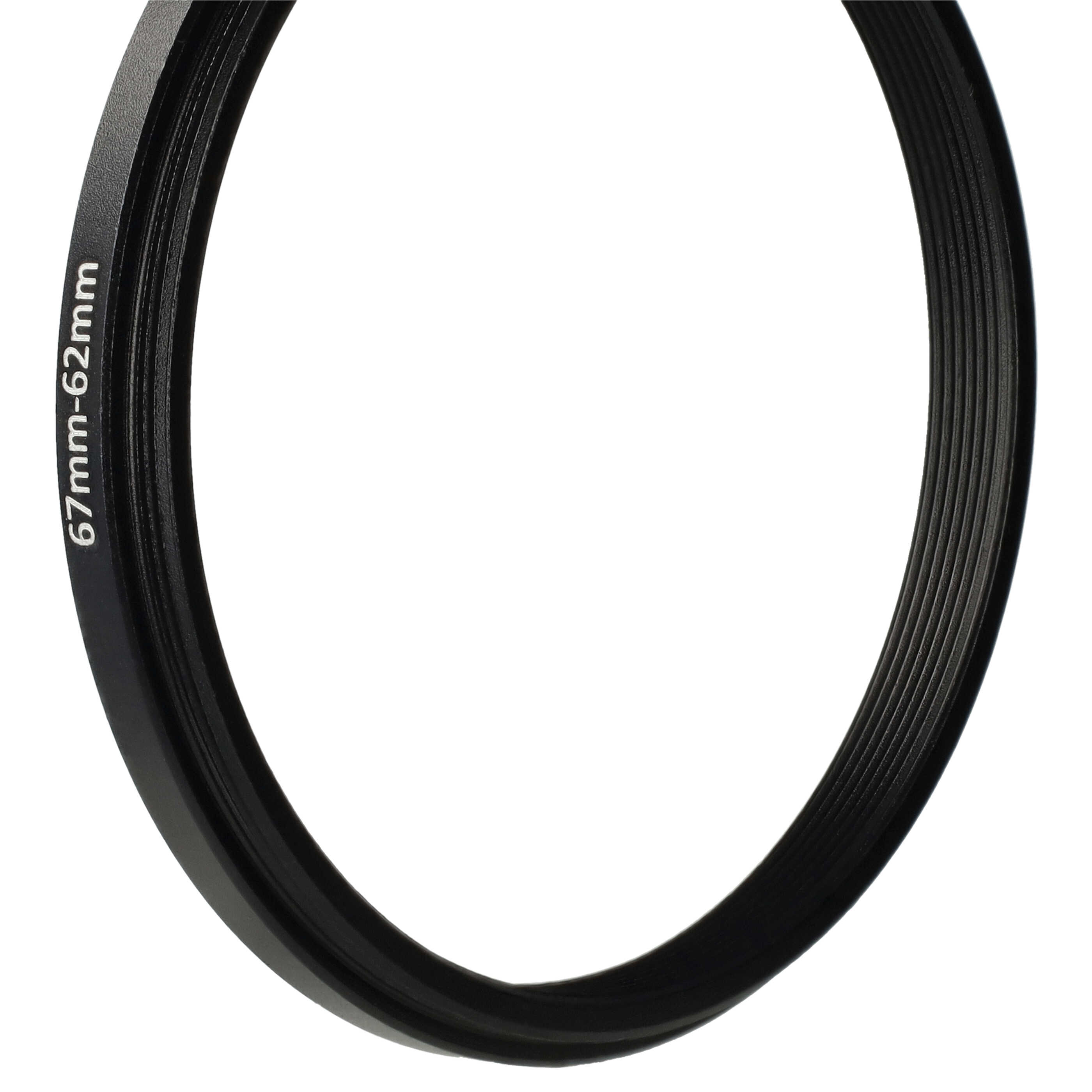 Anello adattatore step-down da 67 mm a 62 mm per obiettivo fotocamera - Adattatore filtro, metallo, nero
