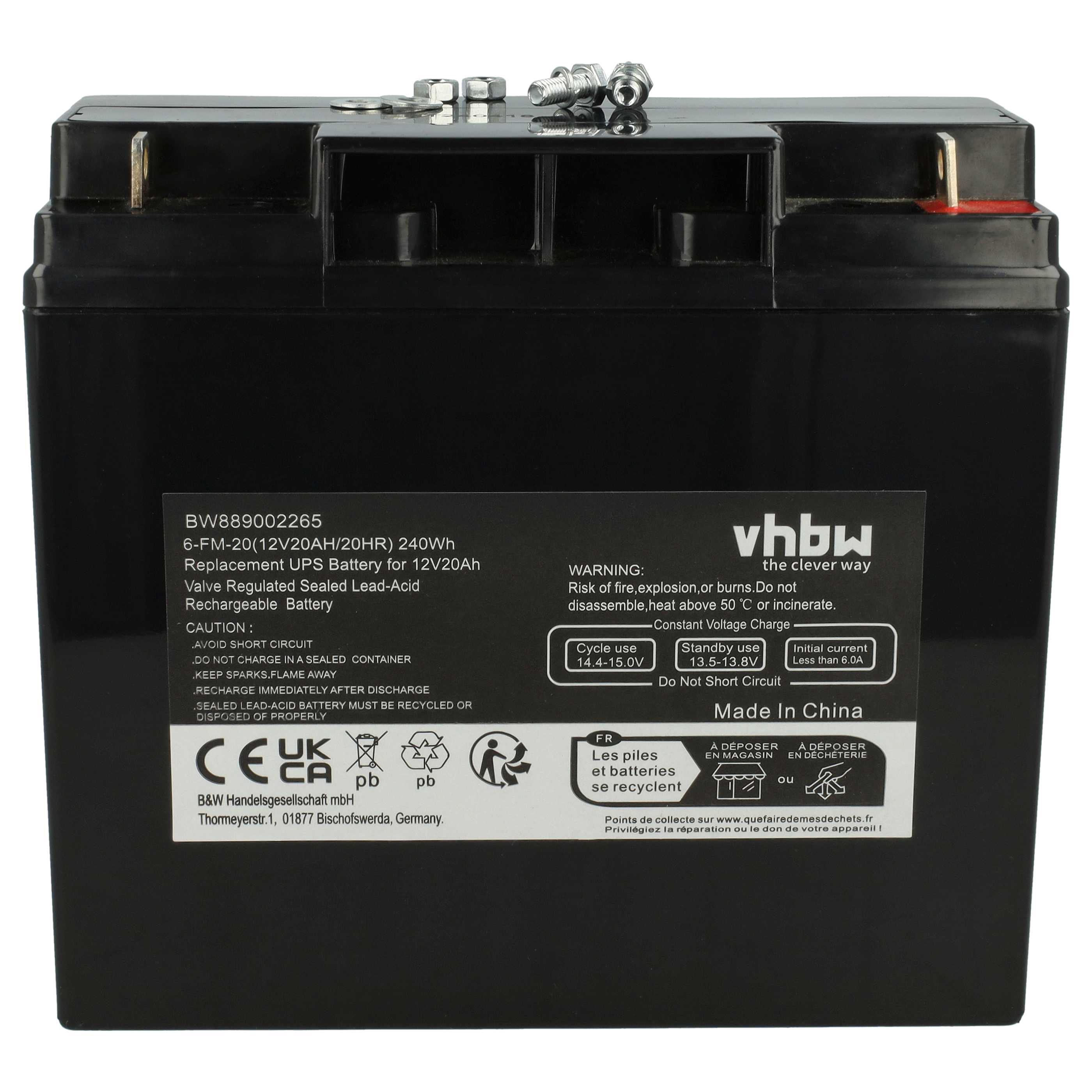 2x Akumulator do zasilacza UPS zamiennik AGM10 - 20 Ah 12 V AGM