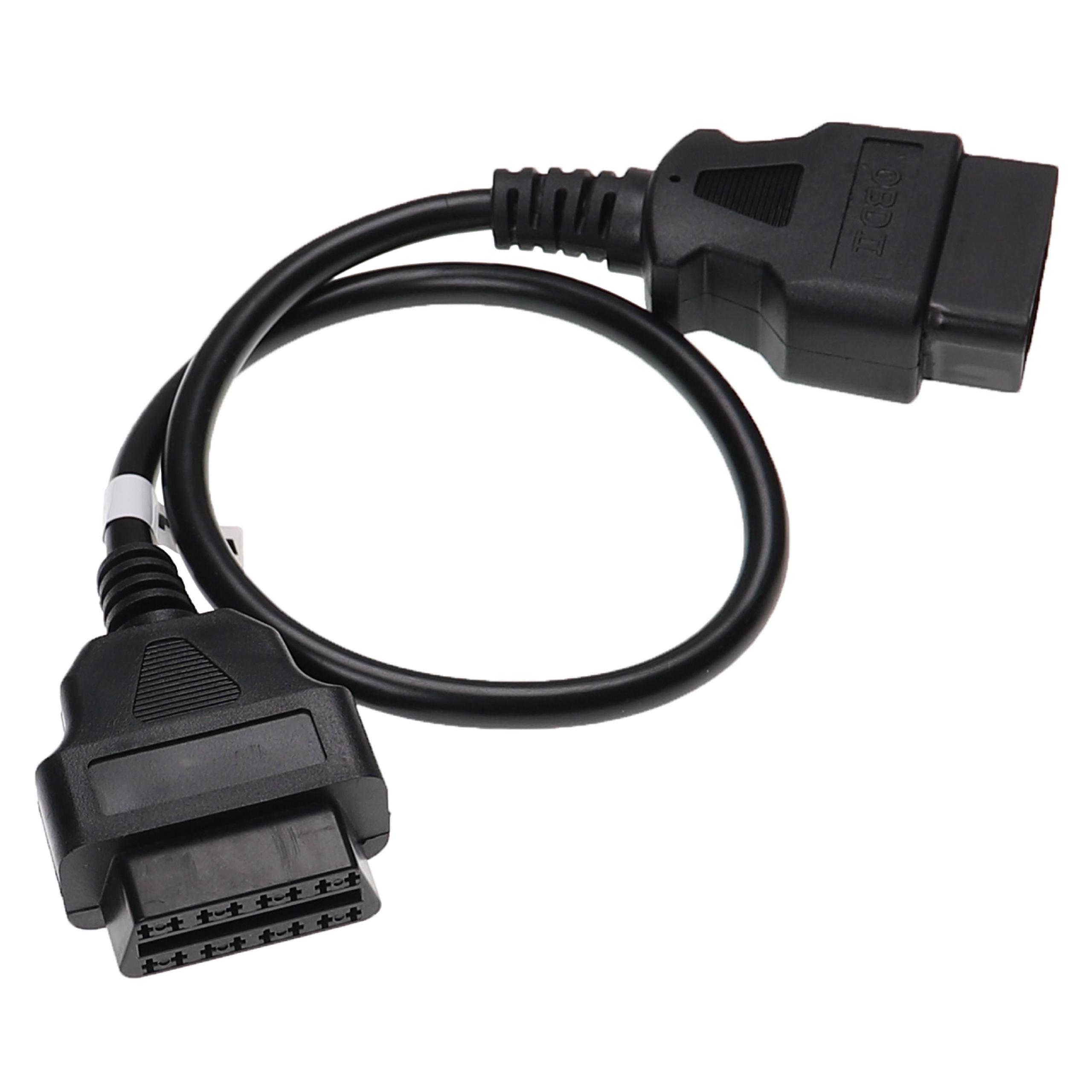 vhbw OBD2 Extension Cable 16 Pin (f) to 16 Pin (m) for LKW, Car, Vehicle - 50 cm
