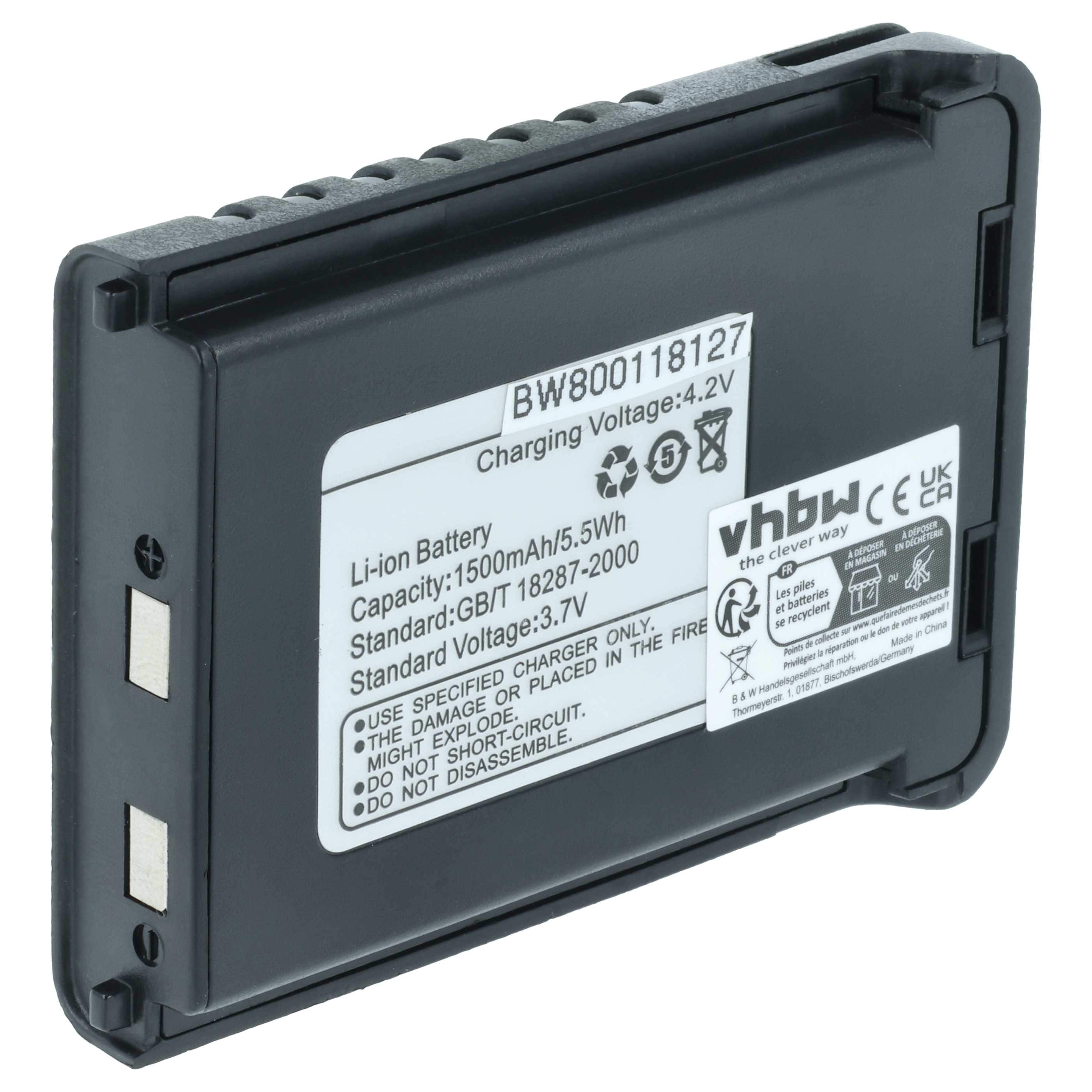 Radio Battery replaces Baofeng BL-3L - 1500 mAh 3.7 V Li-Ion