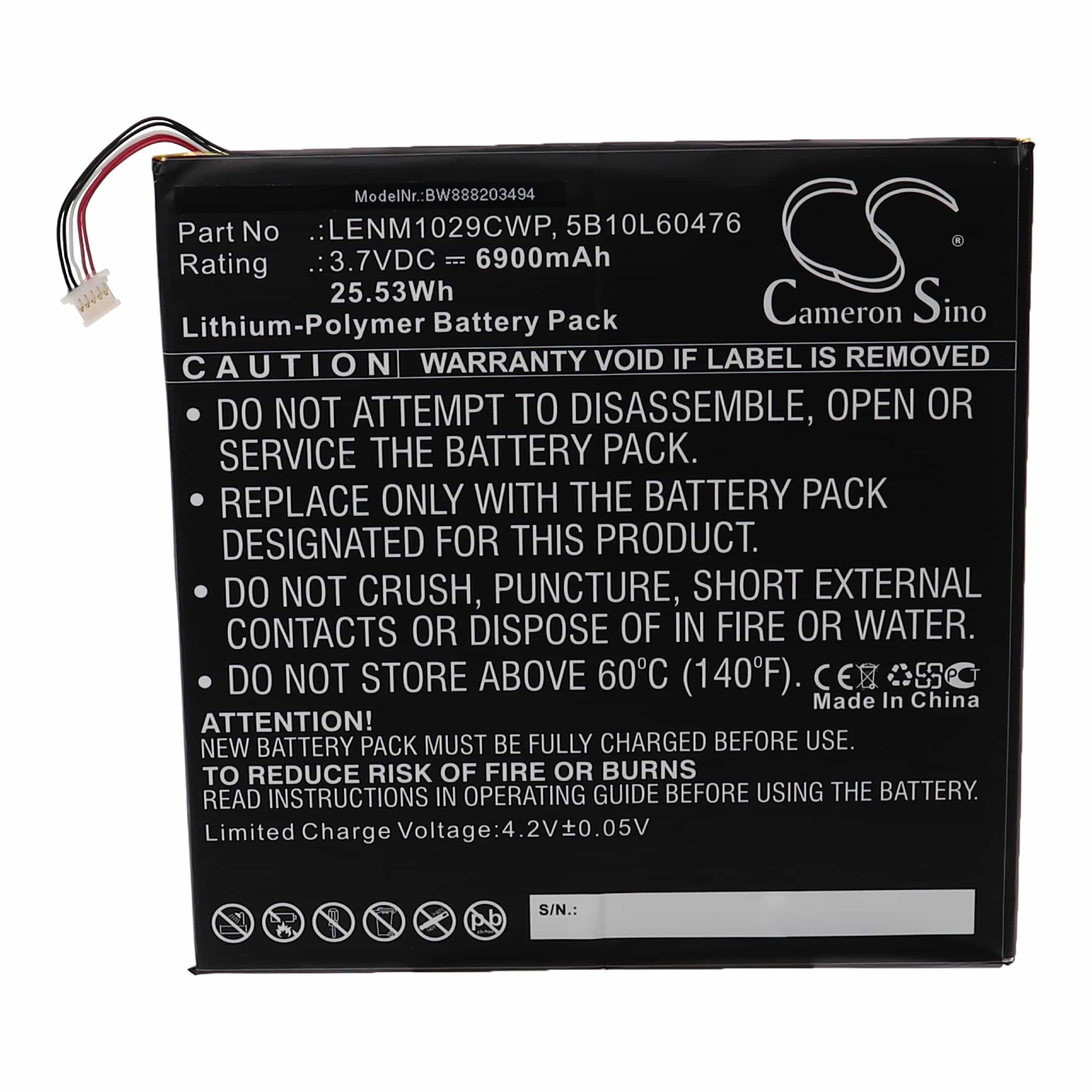 Akumulator do laptopa zamiennik Lenovo 5B10L13923, 5B10L60476, Tablet01, LENM1029CWP - 6900 mAh 3,7 V LiPo