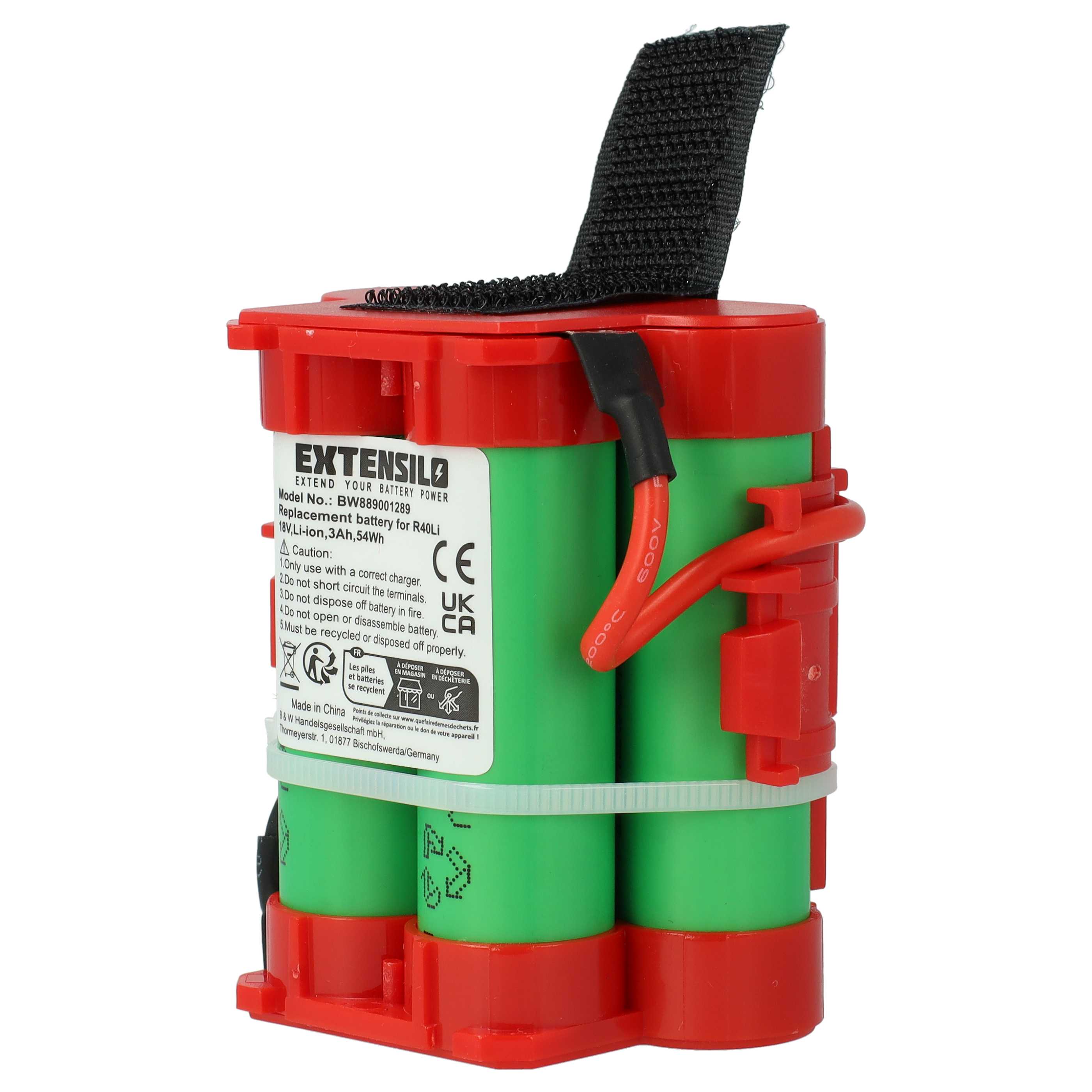 2x Battery suitable for Gardena R40Li, Husqvarna Automower, Flymo 1200R - 3000 mAh 18 V Li-Ion