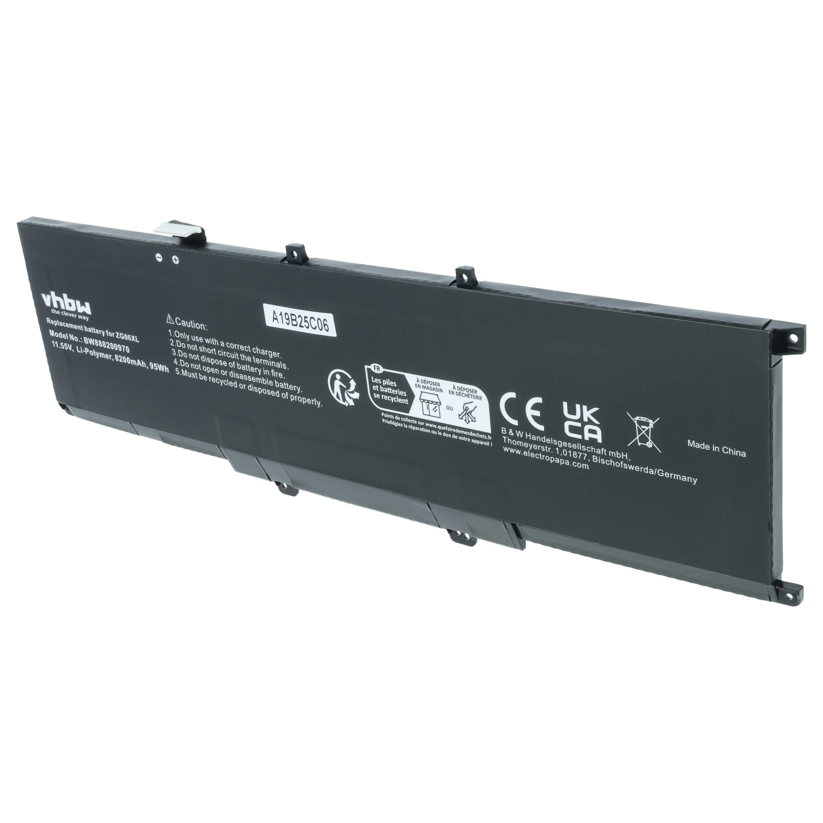 Akumulator do laptopa zamiennik HP L07045-855, HSTNN-1B8H, L07351-1C1 - 8200 mAh 11,55 V Li-Ion, czarny