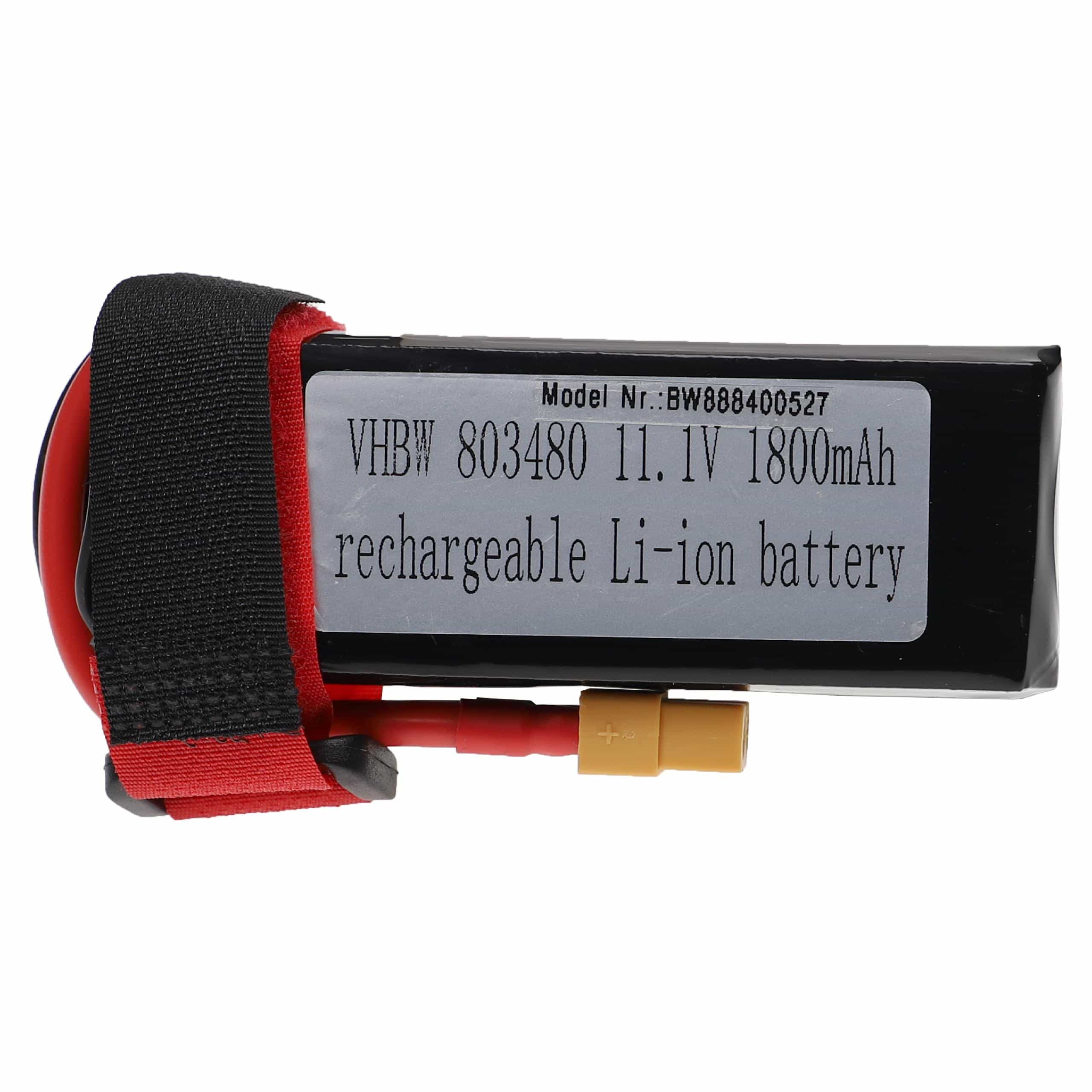 Batterie pour modèle radio-télécommandé - 1800mAh 11,1V Li-polymère, XT60