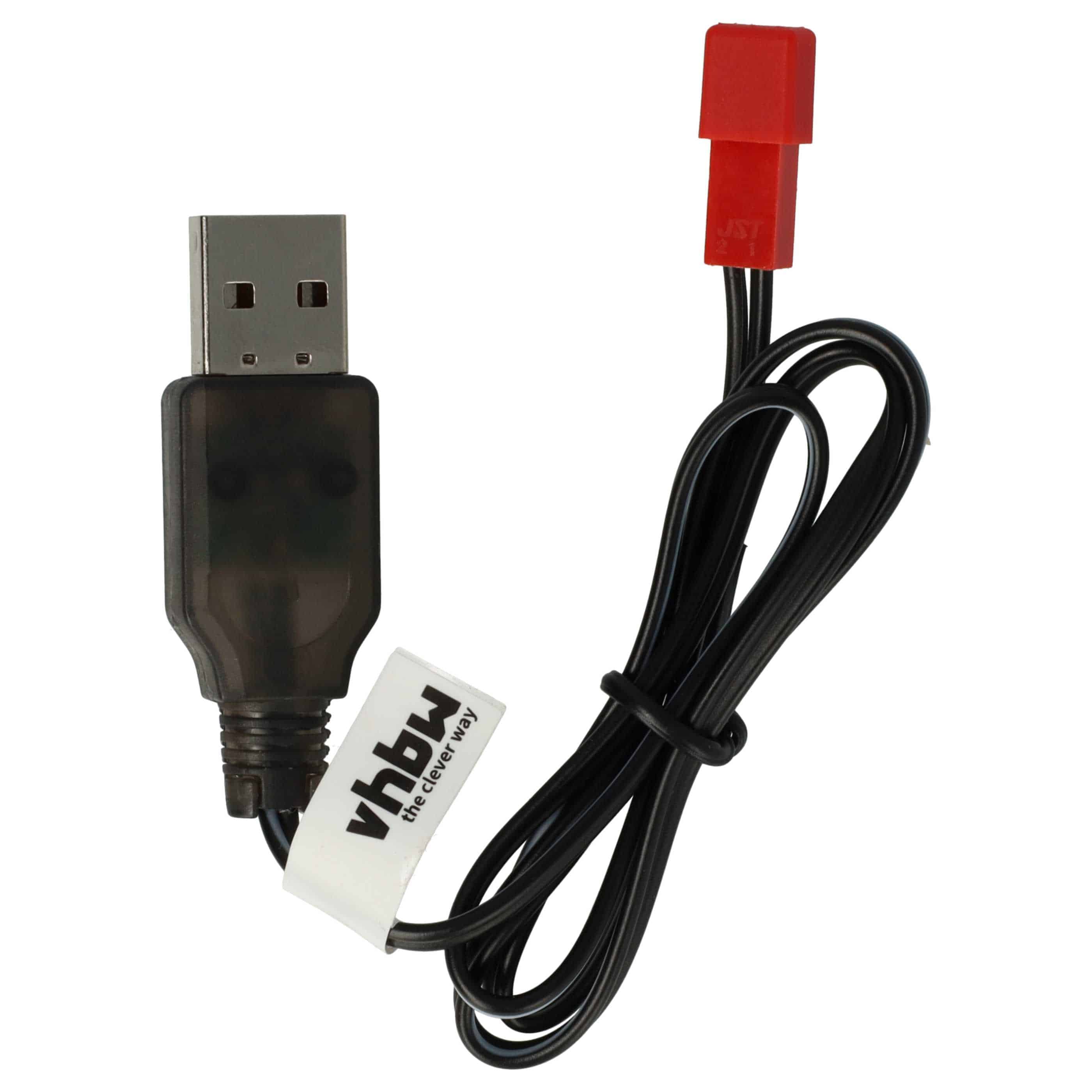 USB Charging Cable suitable for RC Batteries with JST Connector, RC Model Making Battery Packs - 60 cm 3.6 V