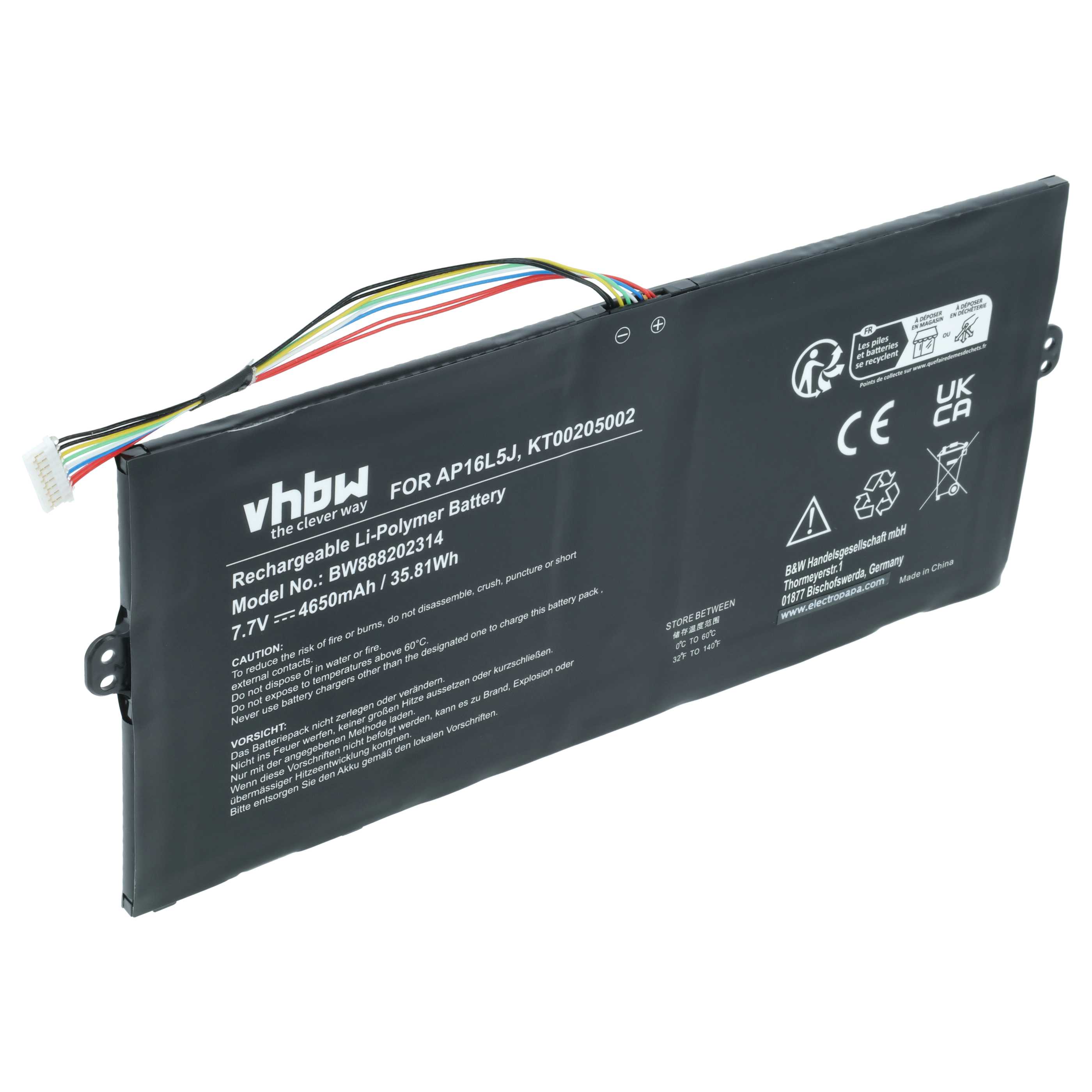Akumulator do laptopa zamiennik Acer AP16L5J, KT00205002 - 4650 mAh 7,7 V LiPo