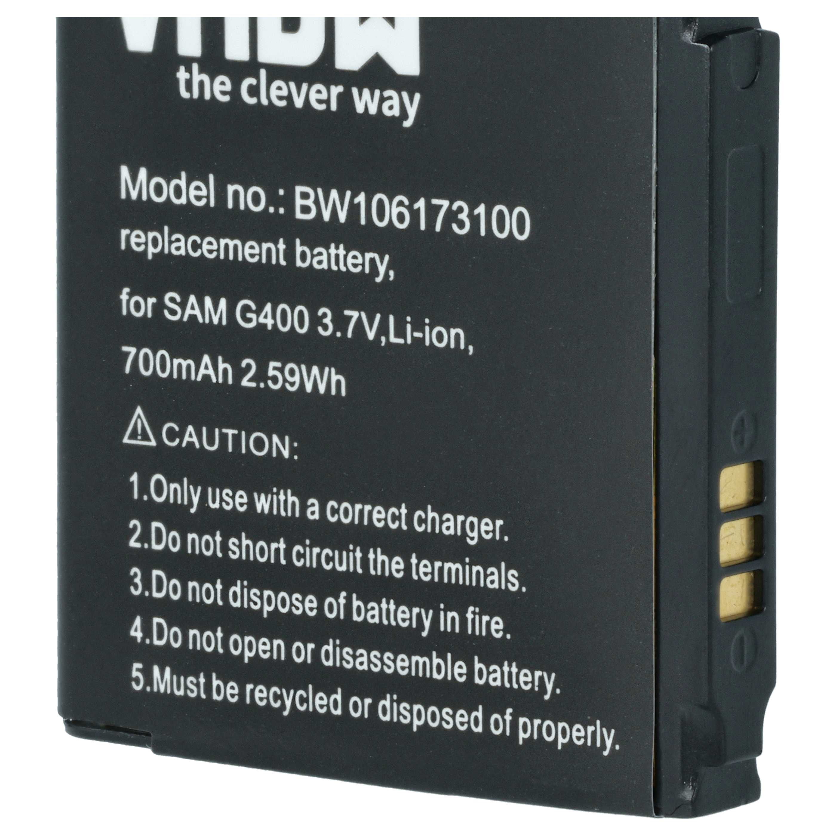 Akku für Samsung SGH-G600 - 700mAh 3,7V Li-Ion
