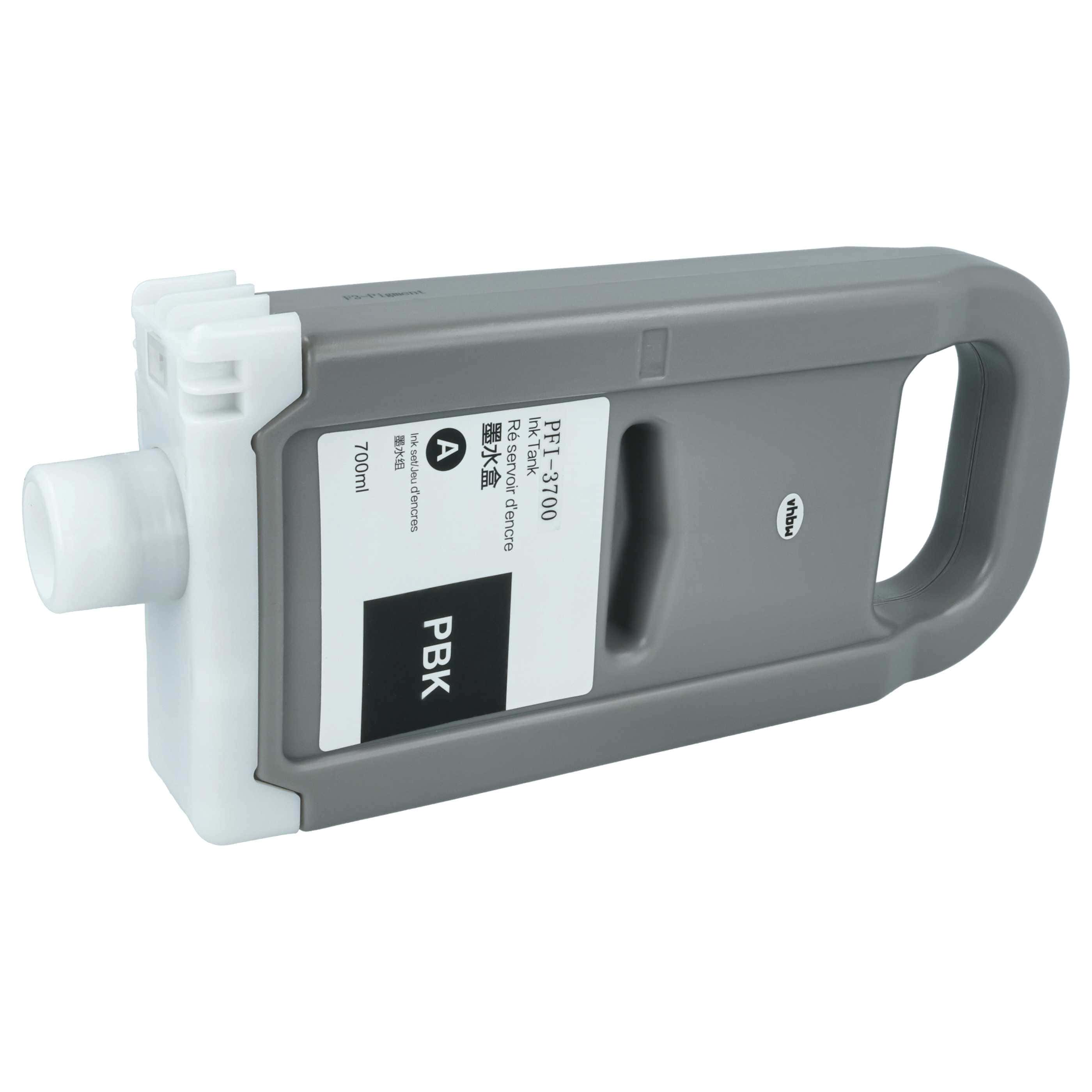Ink Cartridge as Exchange for Canon PFI-3700 PBK for Canon Printer - Photo-Black 700 ml