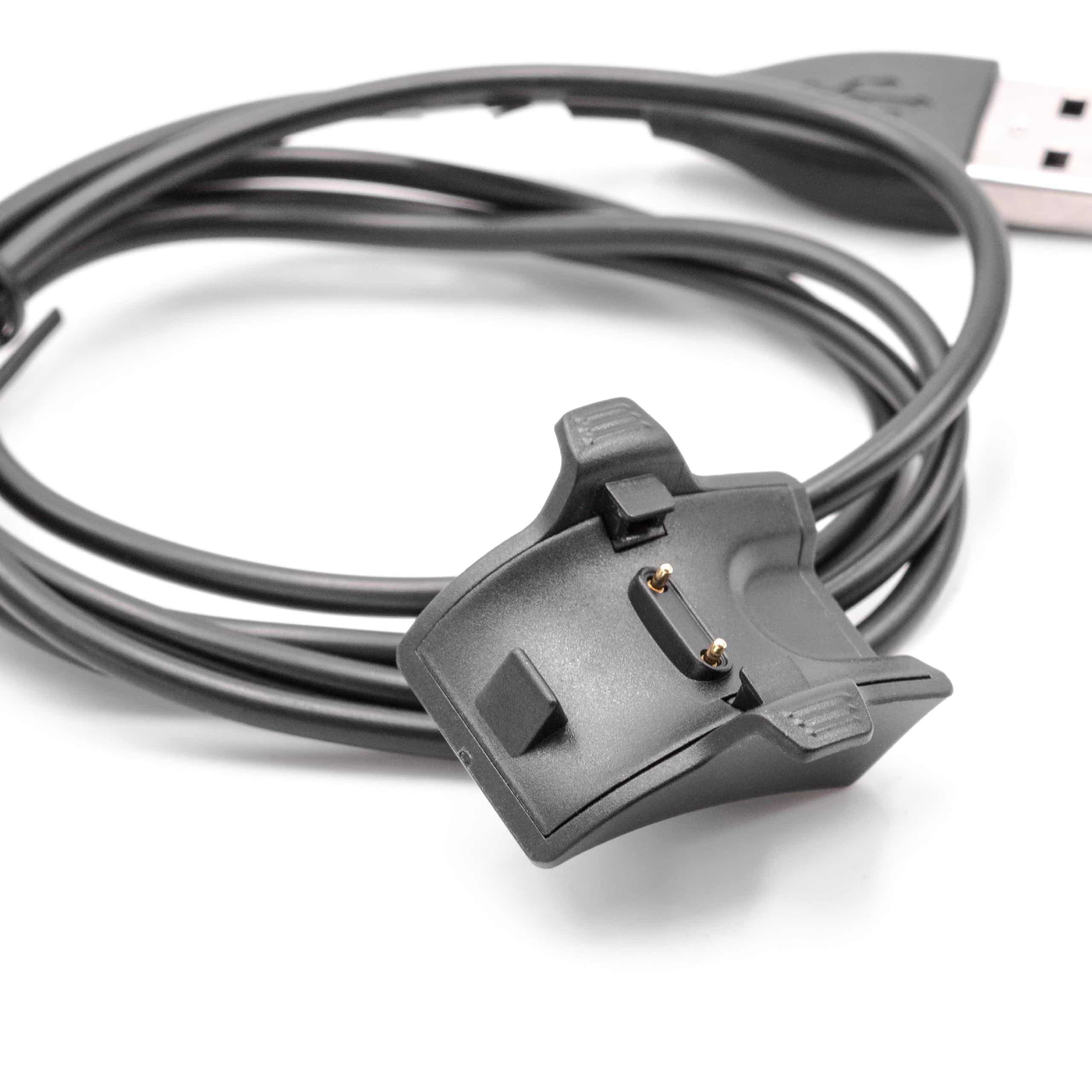 Cable de carga USB para smartwatch Huawei Honor Band 3, Band 4 - negro 100 cm