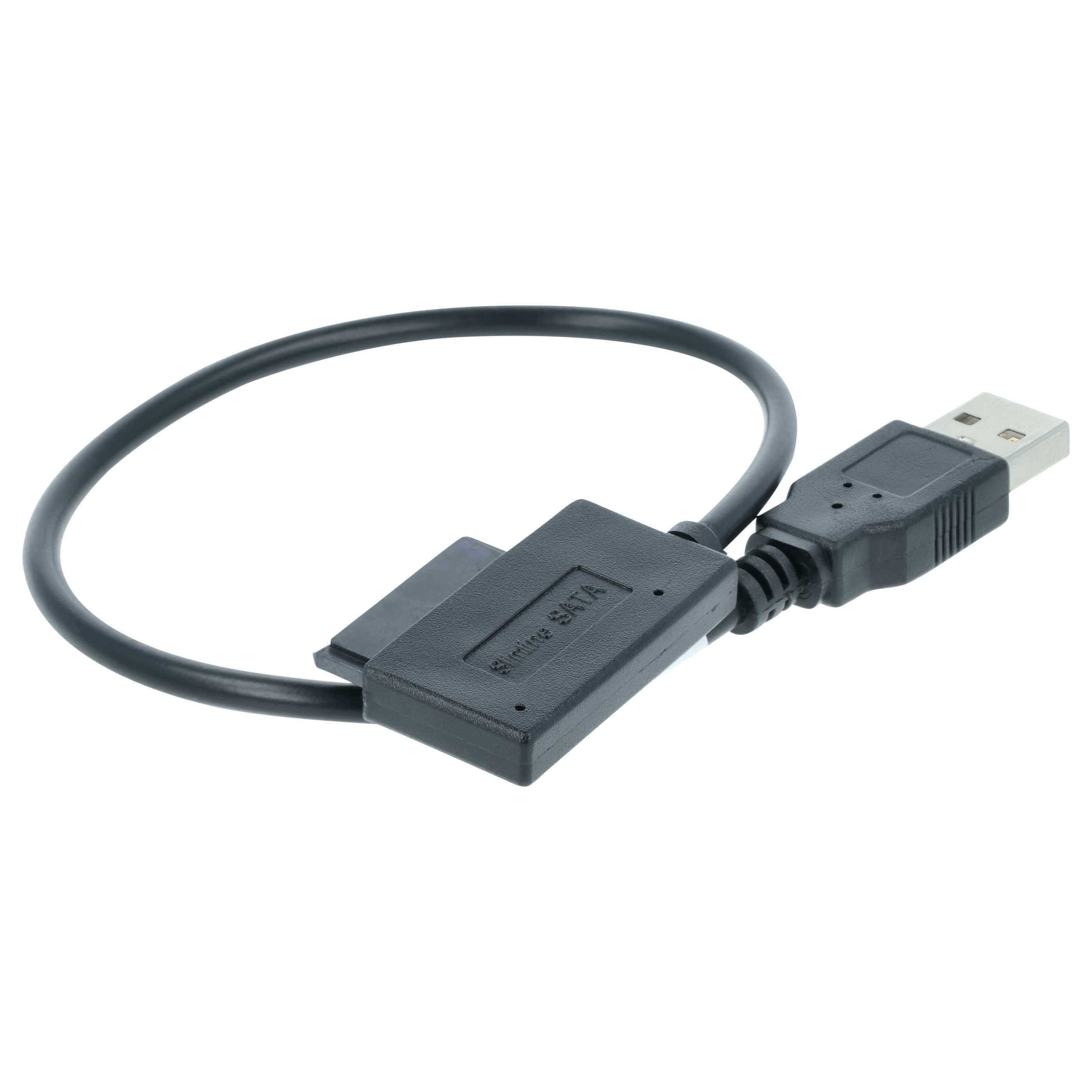 Cable adaptador de Slimline SATA II de 13 pines a USB para unidades de CD/DVD y discos duros - SATA a USB