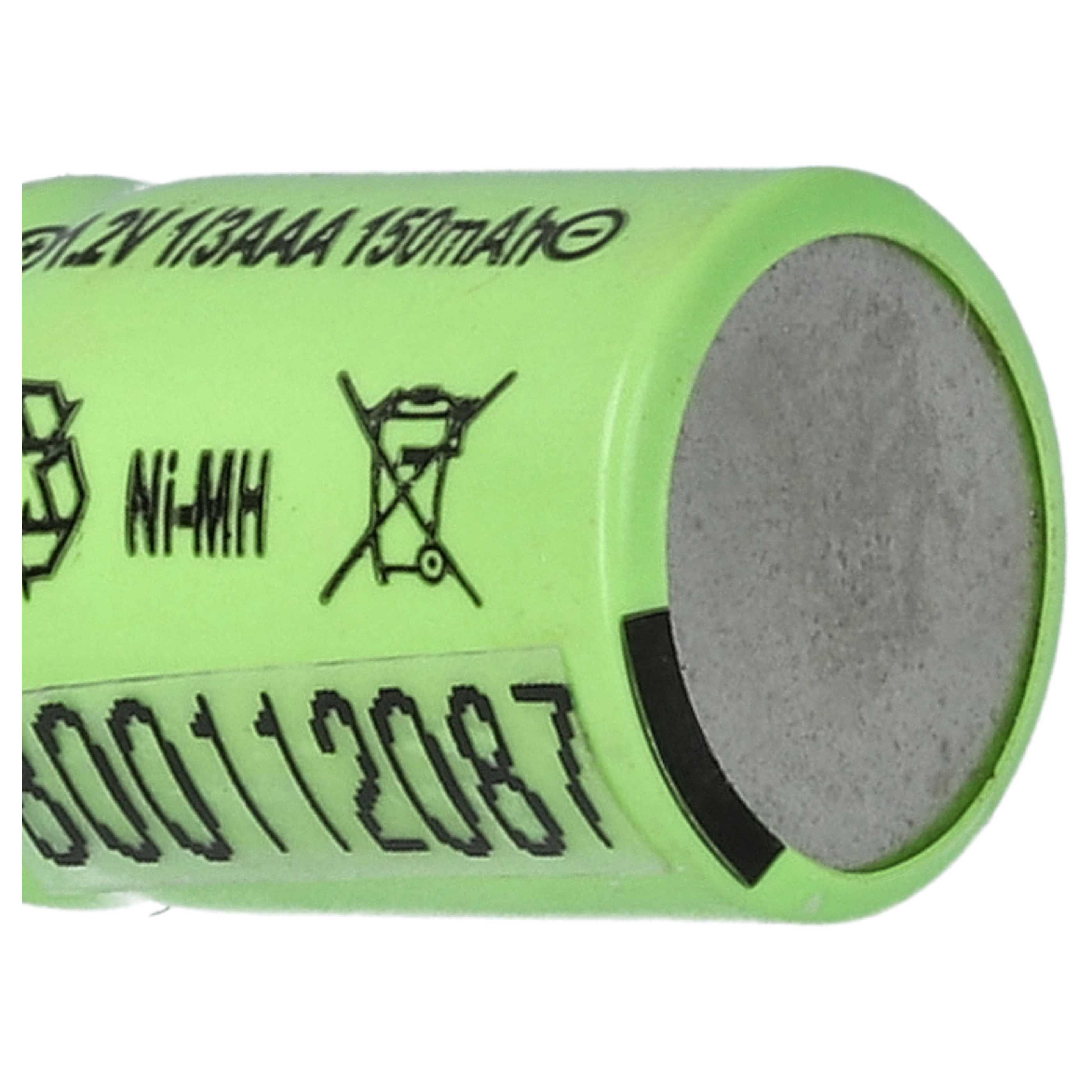 Batterie (10 pcs.) remplace 1/3AAA modèle radio-télécommandé - 150mAh 1,2V NiMH