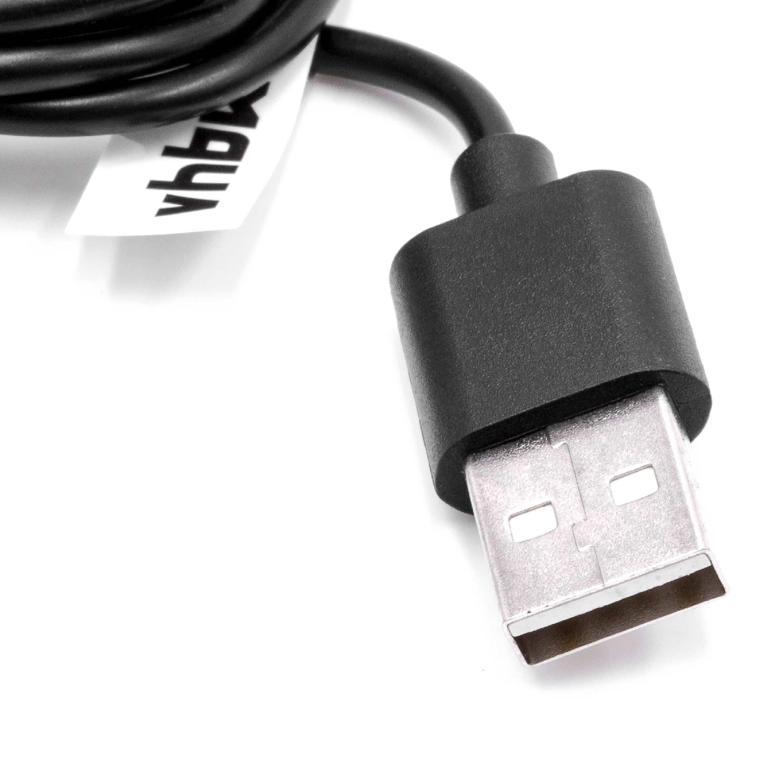 Cable de carga USB para smartwatch Garmin Approach S6, S5 - negro 95 cm