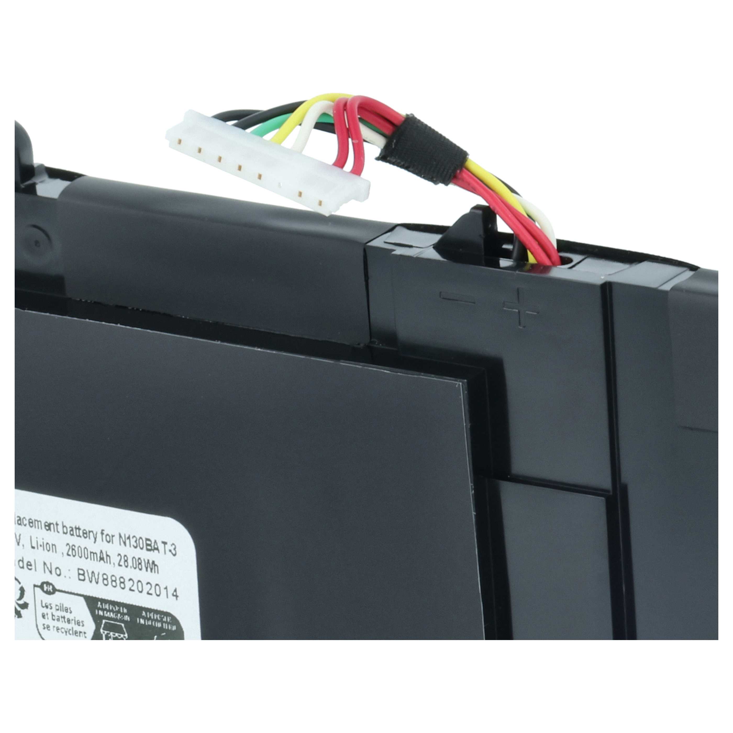 Akumulator do laptopa zamiennik Clevo 6-87-N130S-3U9, 3ICP5/62/72, 6-87-N130S-3U9A - 2600 mAh 10,8 V Li-Ion