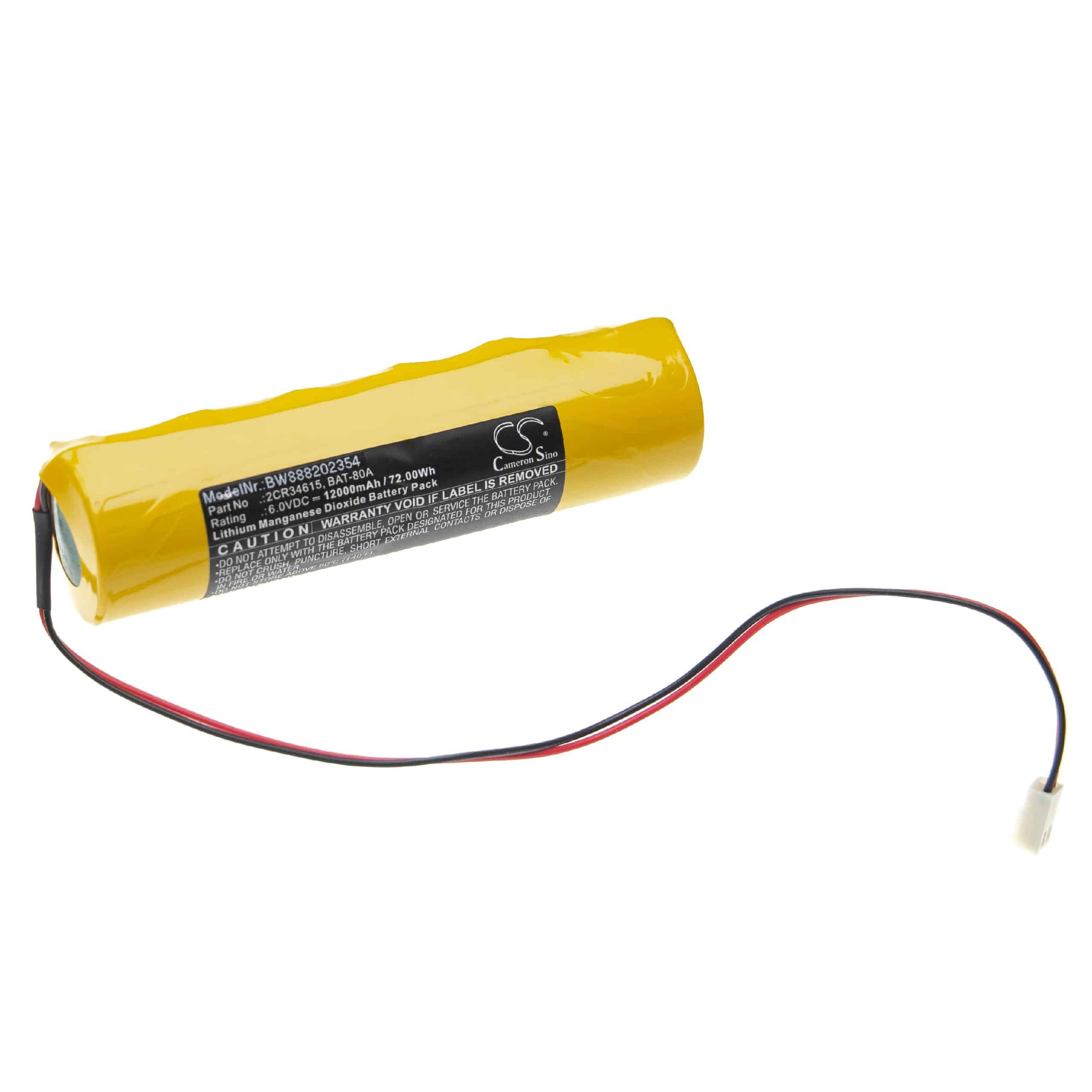 Bateria do systemu alarmowego zamiennik Jablotron BAT-80A-SAFT, 2CR34615 - 12000 mAh 6 V Li-MnO2
