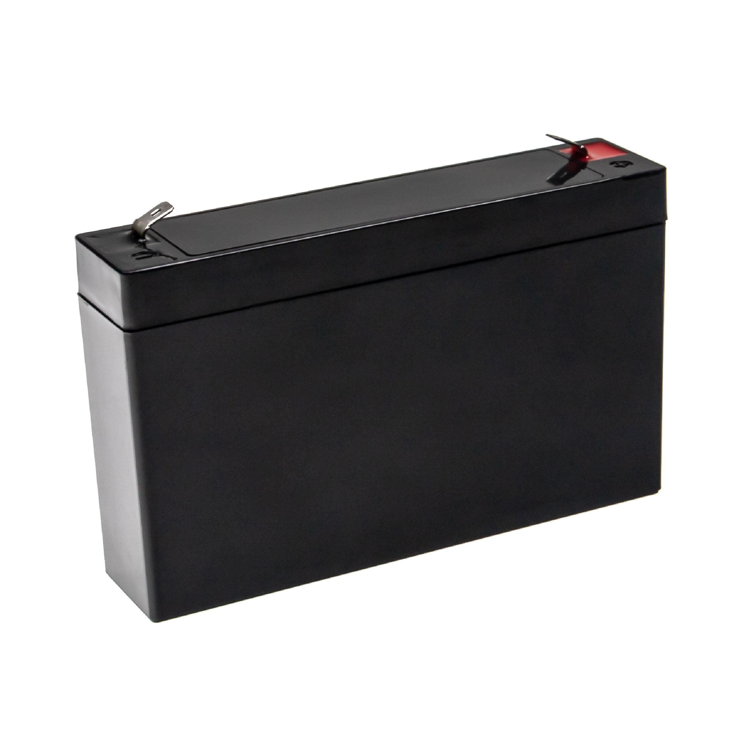 Bordbatterie Akku passend für Wohnmobil, Boot, Solaranlage - 7 Ah 6,4V LiFePO4, 7000mAh, schwarz