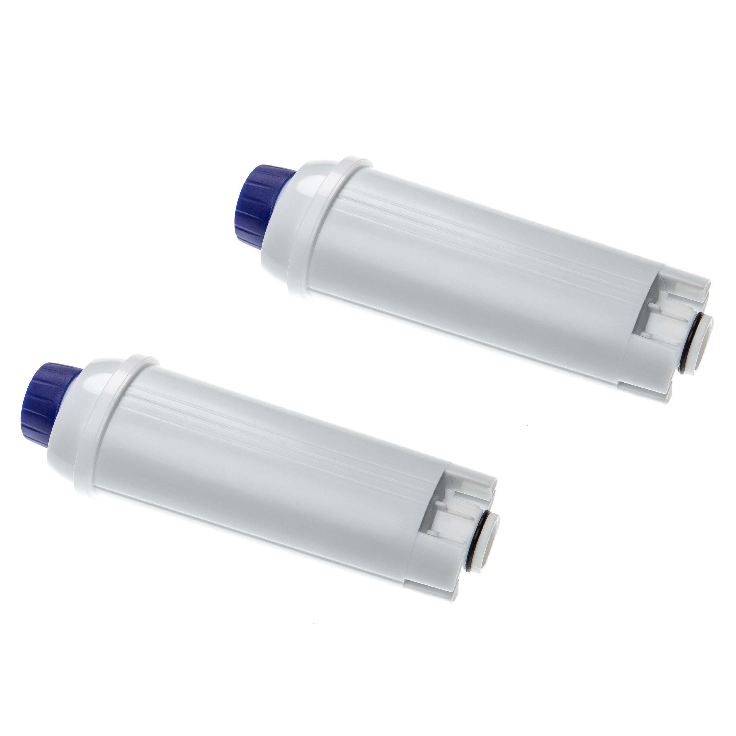 2x Water Filter replaces DeLonghi DLS C002, 8004399327252, 5513292811 for DeLonghi Coffee Machine - White