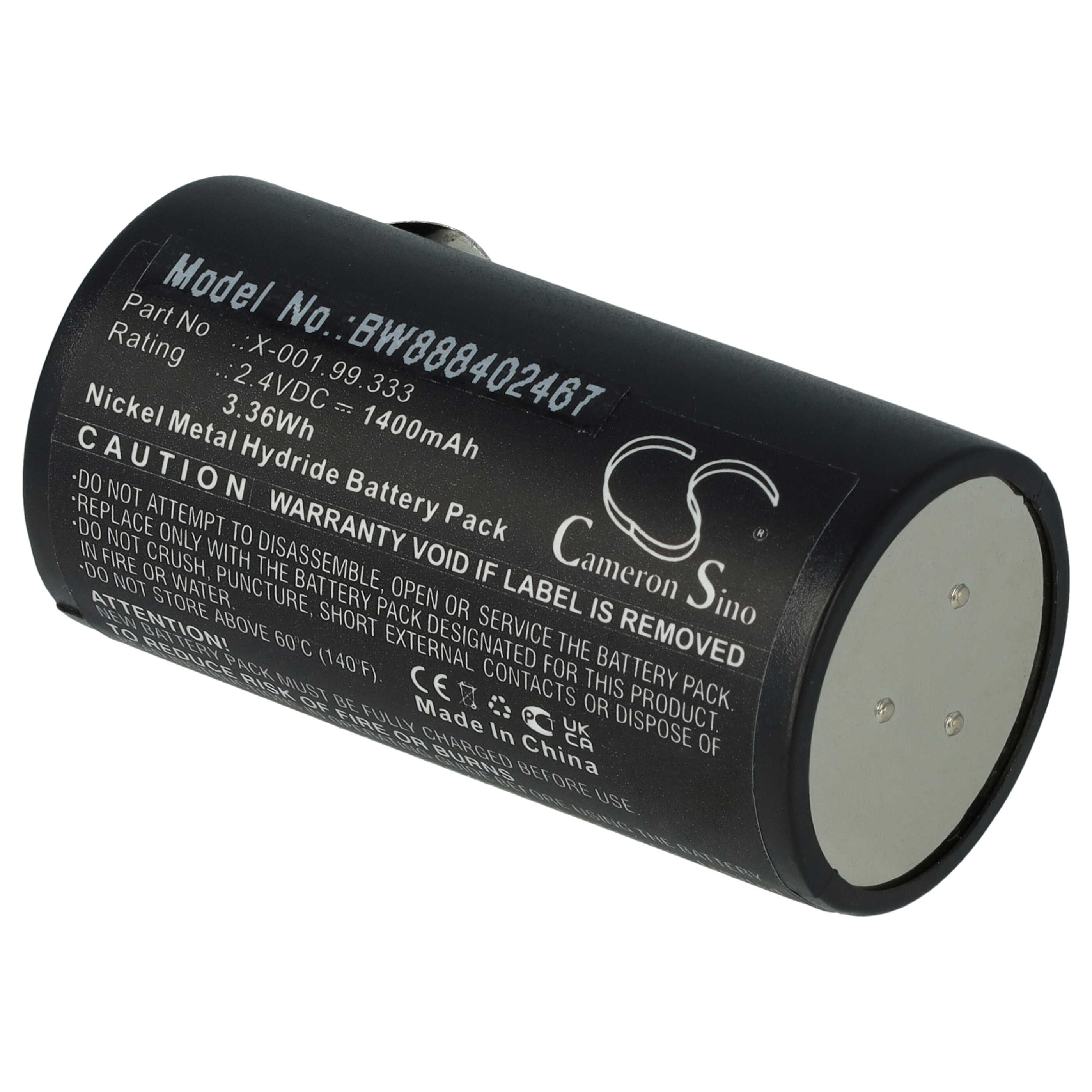 Batteria sostituisce Heine X-001.99.333 per strumenti medici Heine - 1400mAh 2,4V NiMH