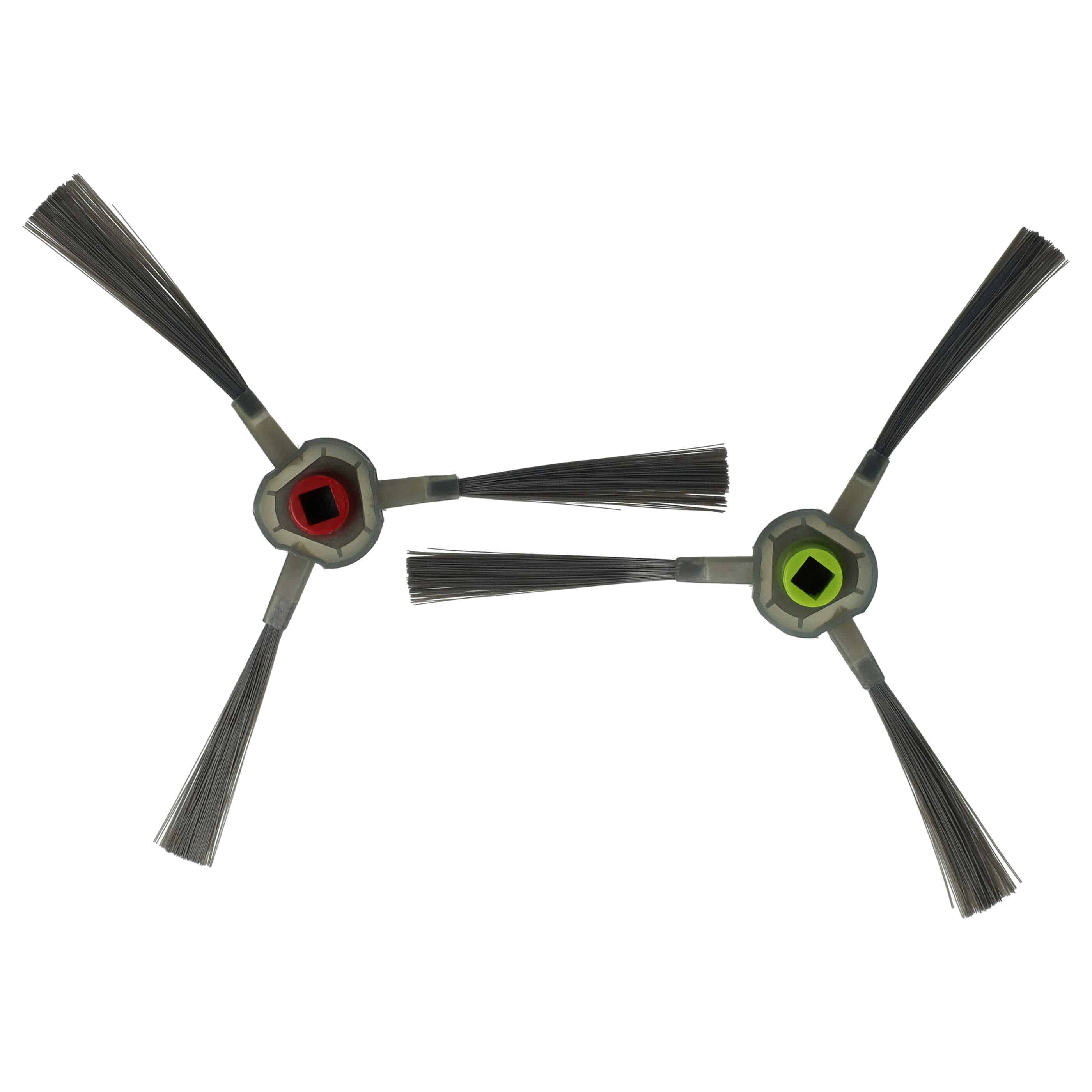 2x Cepillo lateral 3 brazos para robot aspirador iRobot, Ecovacs i7 - Set de cepillos gris oscuro