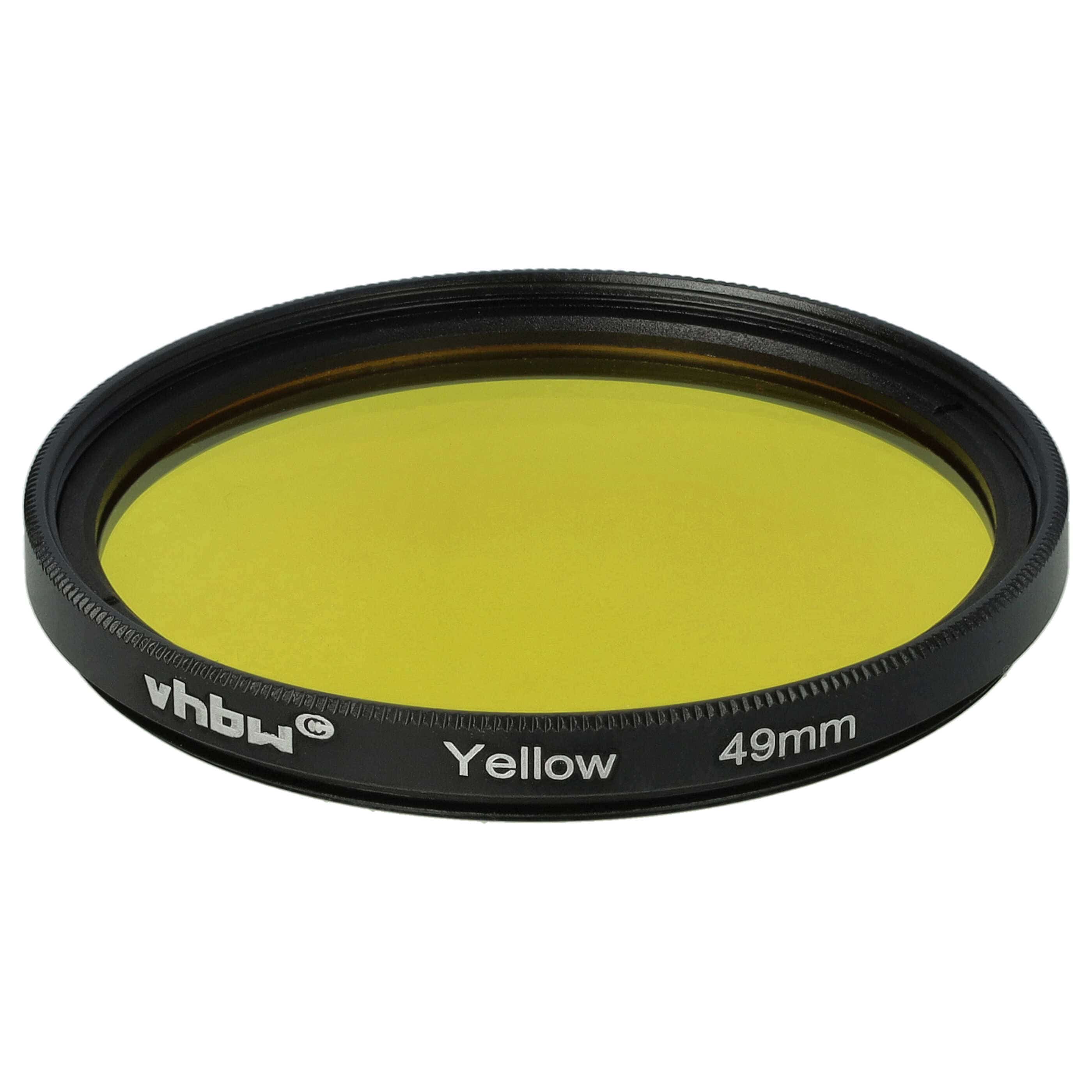 Farbfilter gelb passend für Kamera Objektive mit 49 mm Filtergewinde - Gelbfilter