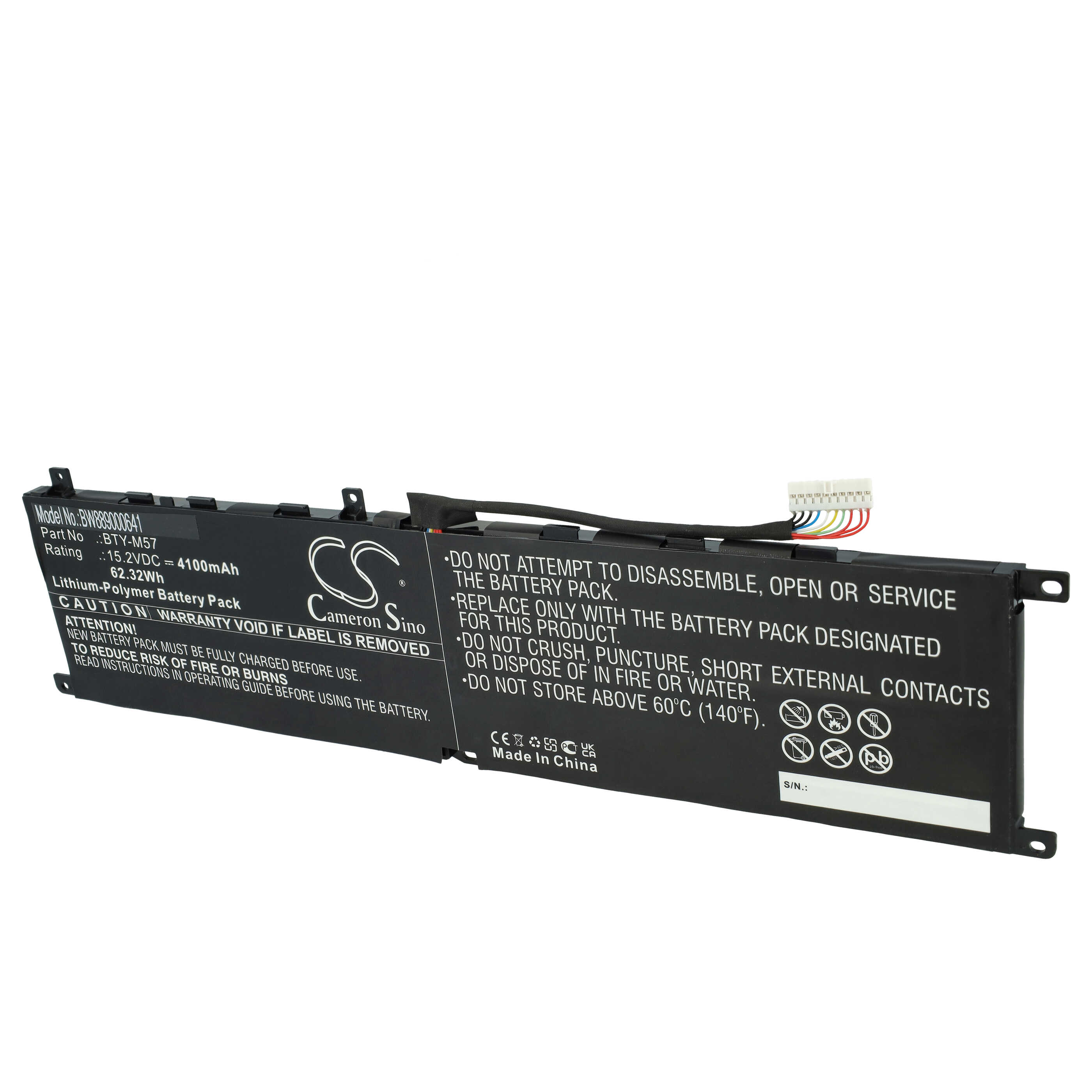 Akumulator do laptopa zamiennik MSI BTY-M57 - 4100 mAh 15,2 V LiPo