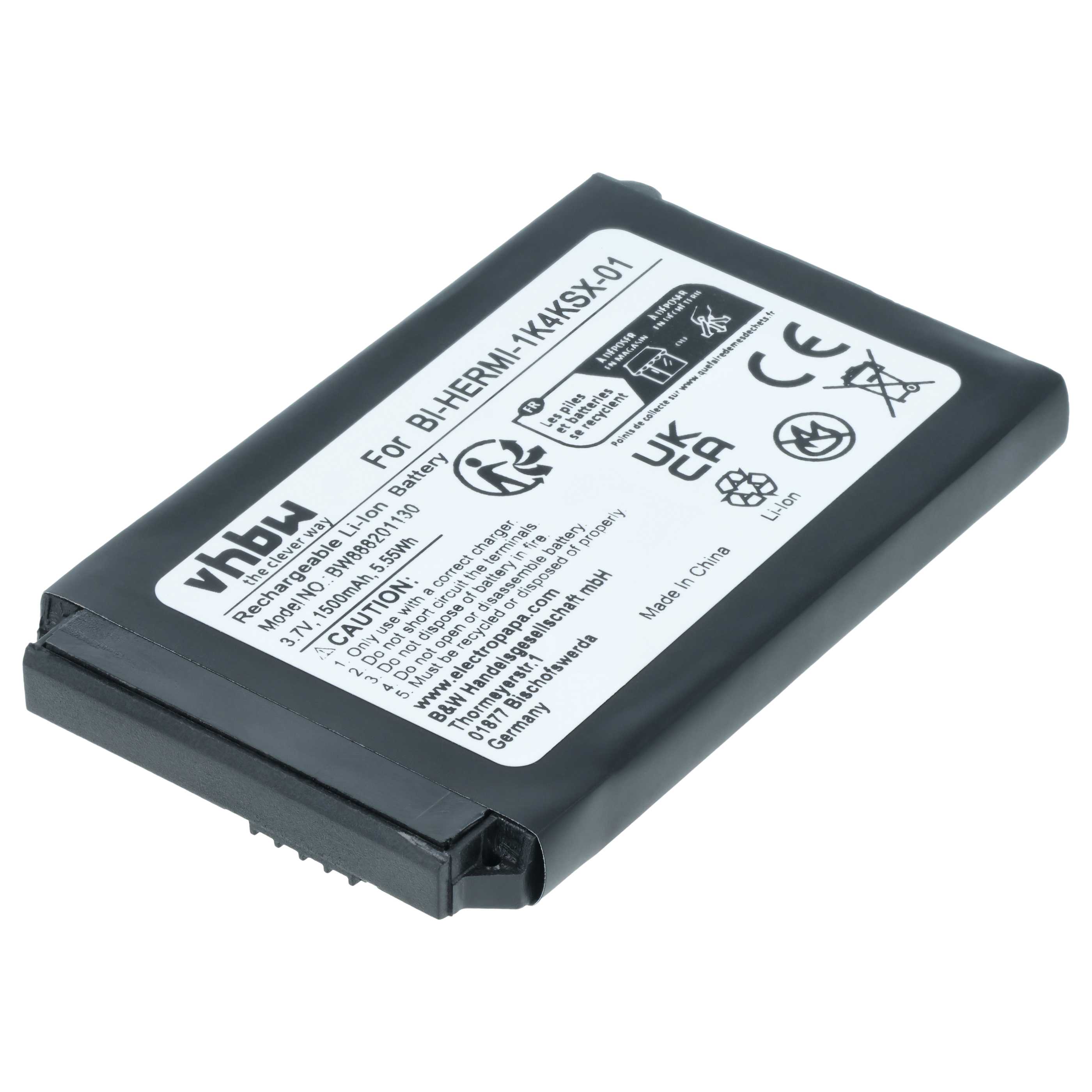 Batterie remplace Cisco BI-HERMI-1K4KSX-01 pour téléphone Cisco - 1500mAh 3,7V Li-ion