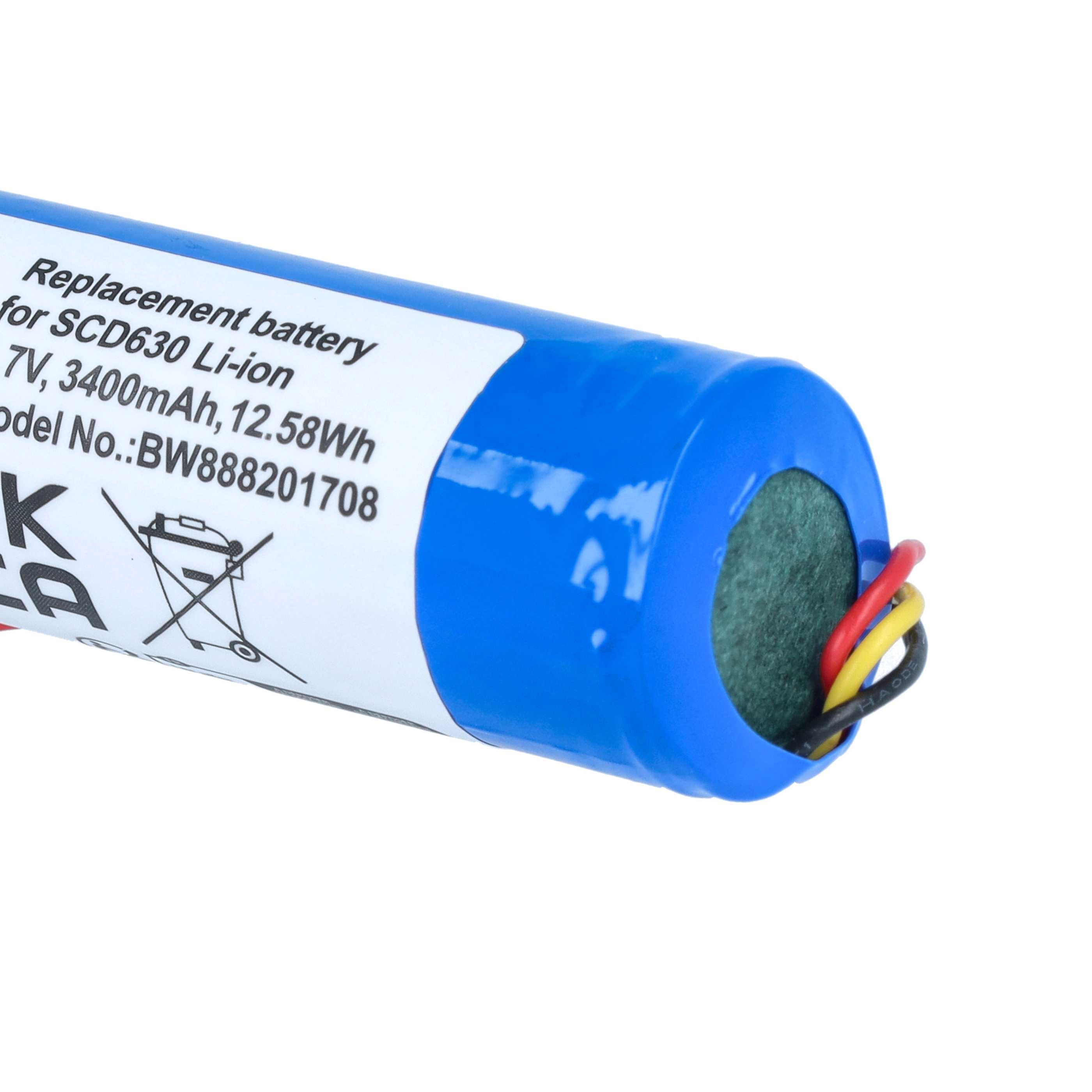 Batería recargable reemplaza Philips NTA3459-4, NTA3460-4 para vigilabebés - 3400 mAh 3,7 V Li-Polímero