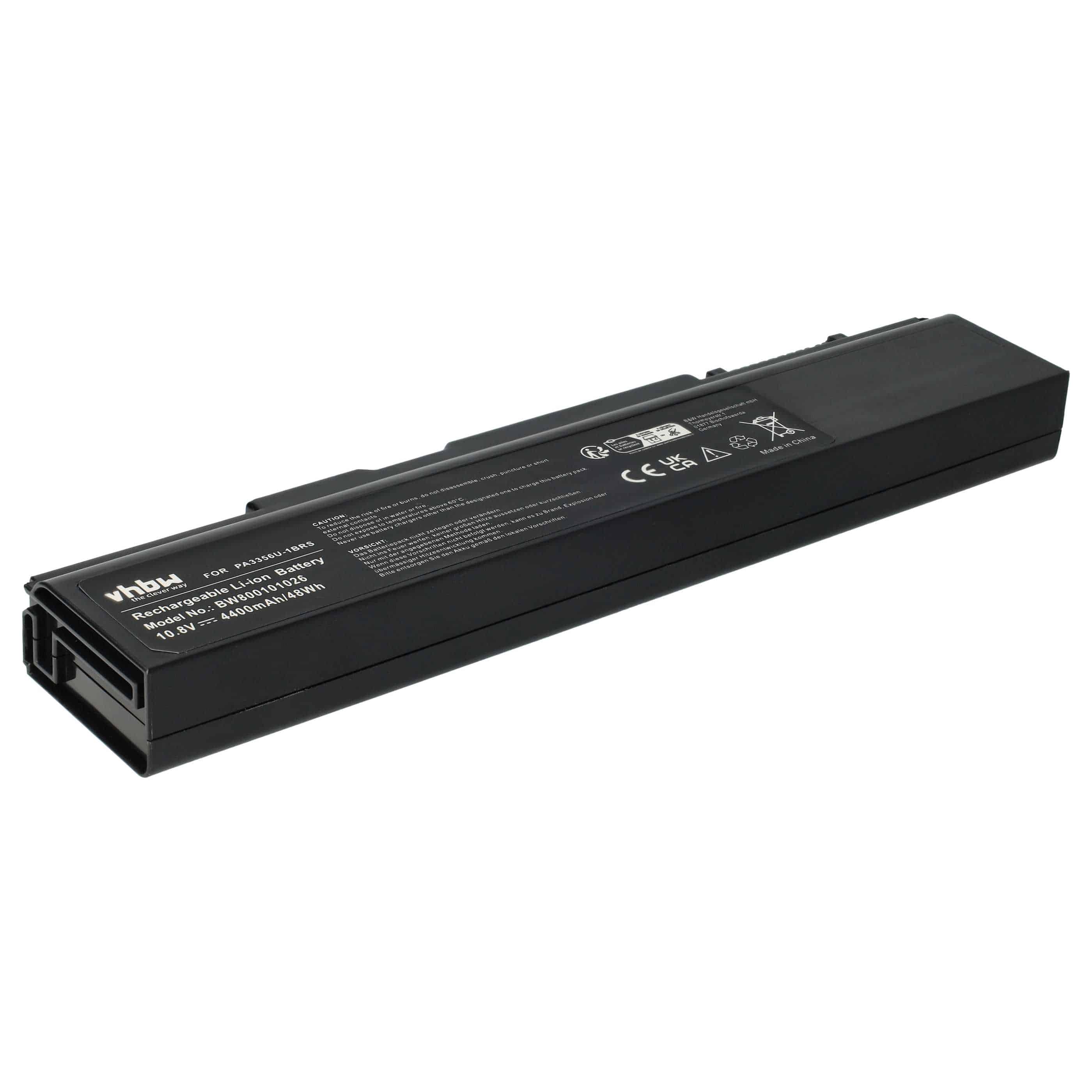 Akumulator do laptopa zamiennik Toshiba PA3356U-1BRS, A9-S9020V, PA3356U-1BAS - 4400 mAh 10,8 V Li-Ion, czarny