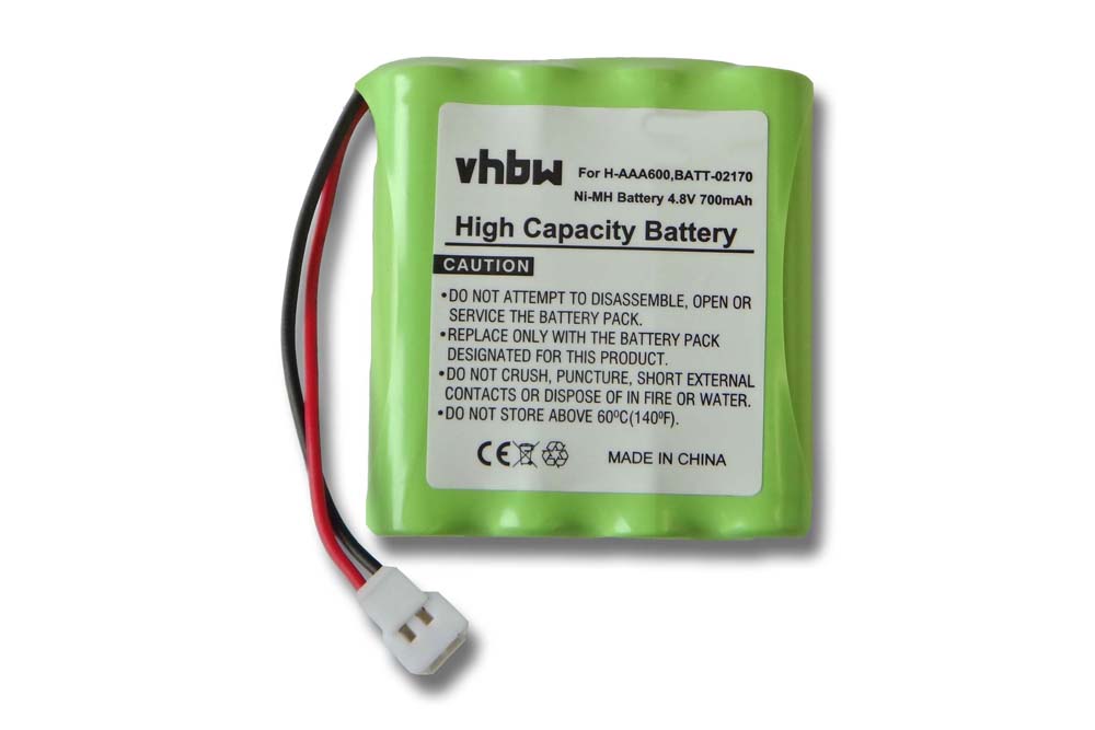 Batteria sostituisce Philips H-AAA600 per babyphone Philips - 700mAh 4,8V NiMH