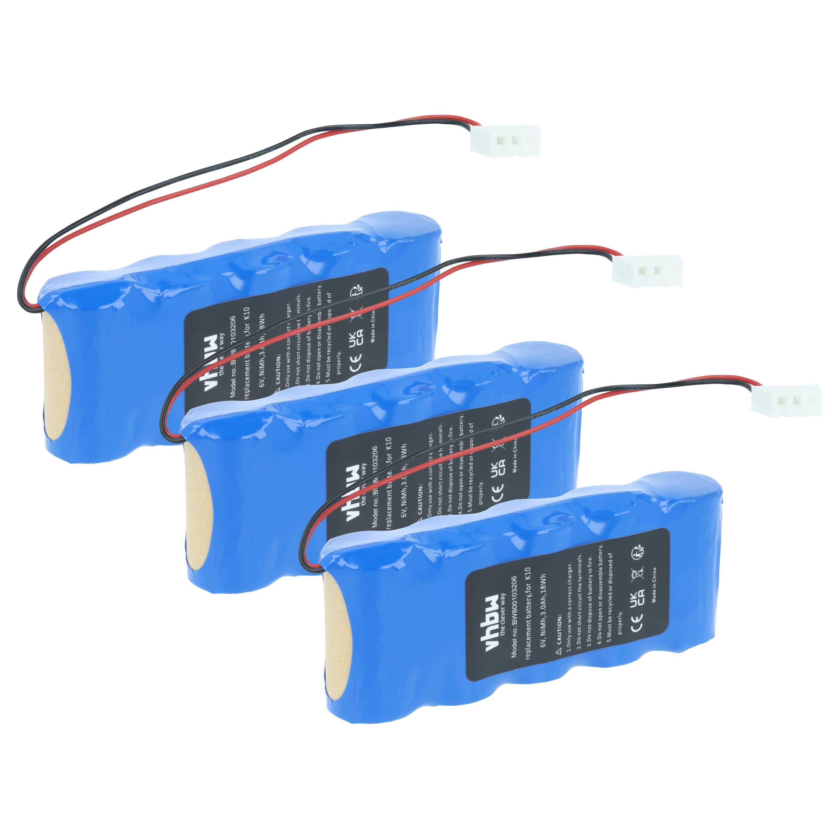 Akku (3 Stück) als Ersatz für Bosch 8781105908, 8787335119, 710055, 8787335122 für Bosch - 3 Ah 6V NiMH