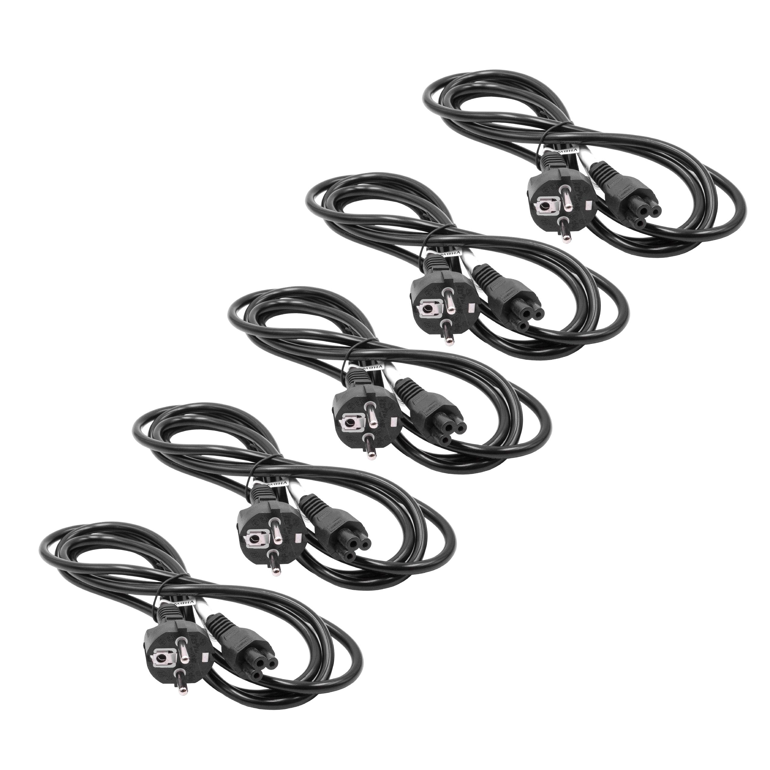 5x Câbles d'alimentation C5 prise Euro pour aspirateur Vorwerk VR300 - 2m