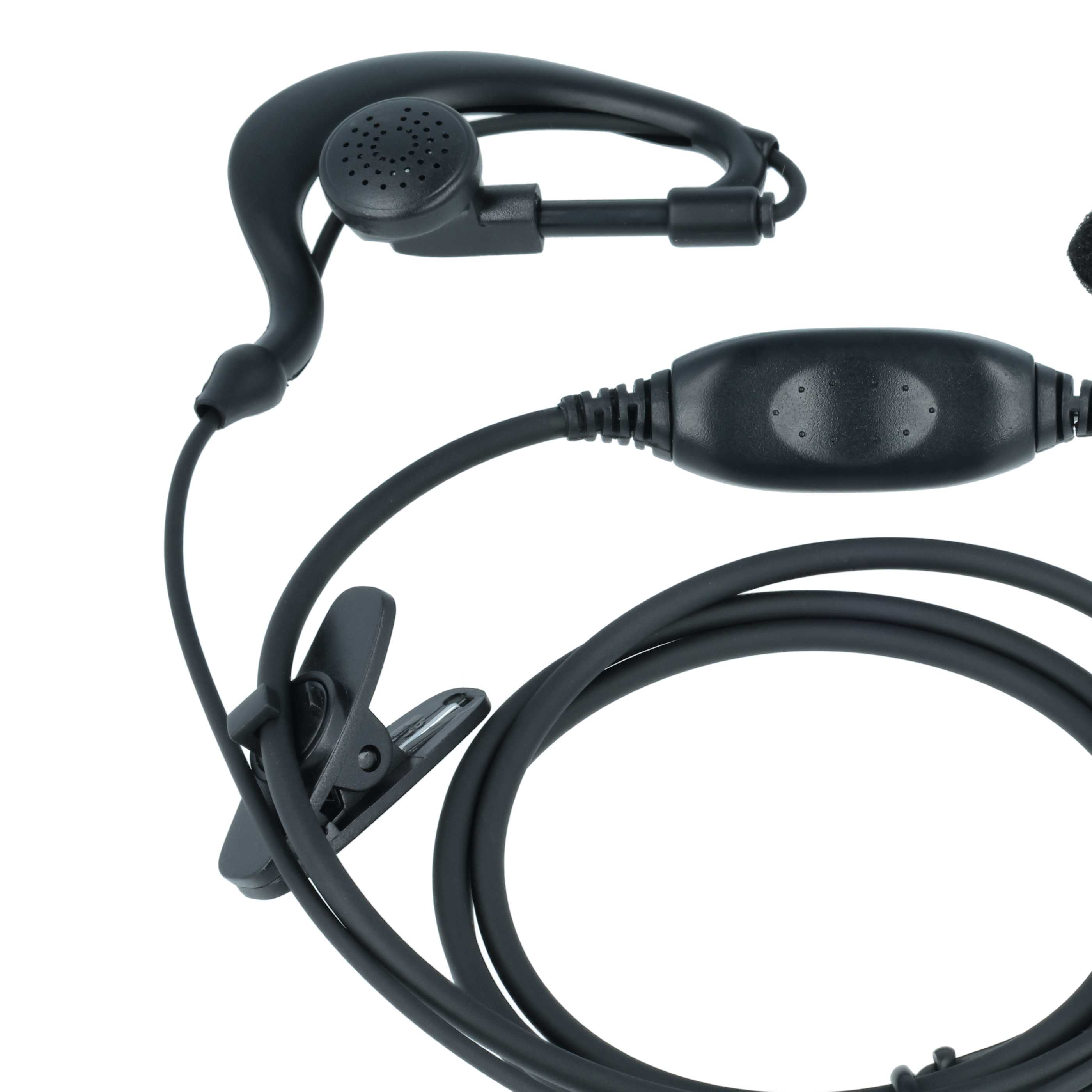 10x Security Headset suitable for Motorola MTH800 Radio - "Take Call Button", Clip Mount